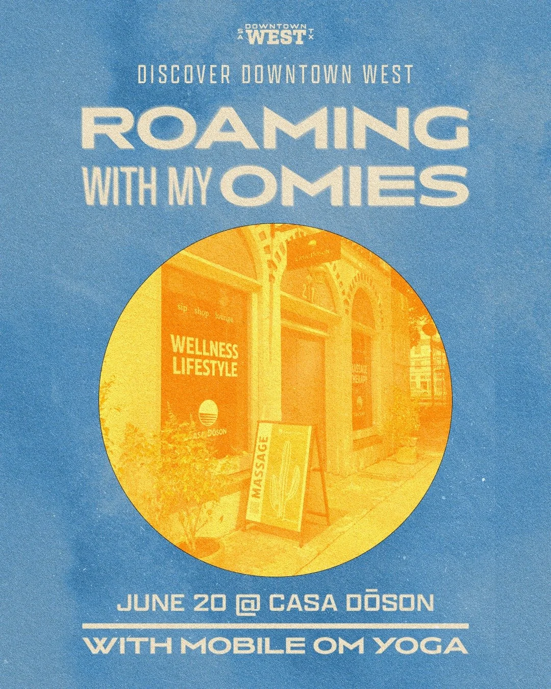 Roaming with My Omies is back and starting strong starting, June 20th at 9 AM!⁠
⁠
Join us for an all-levels yoga flow at @legacypark, then continue the morning with a mindful stroll over to @casa_doson for an immersive wellness experience. Expect an 