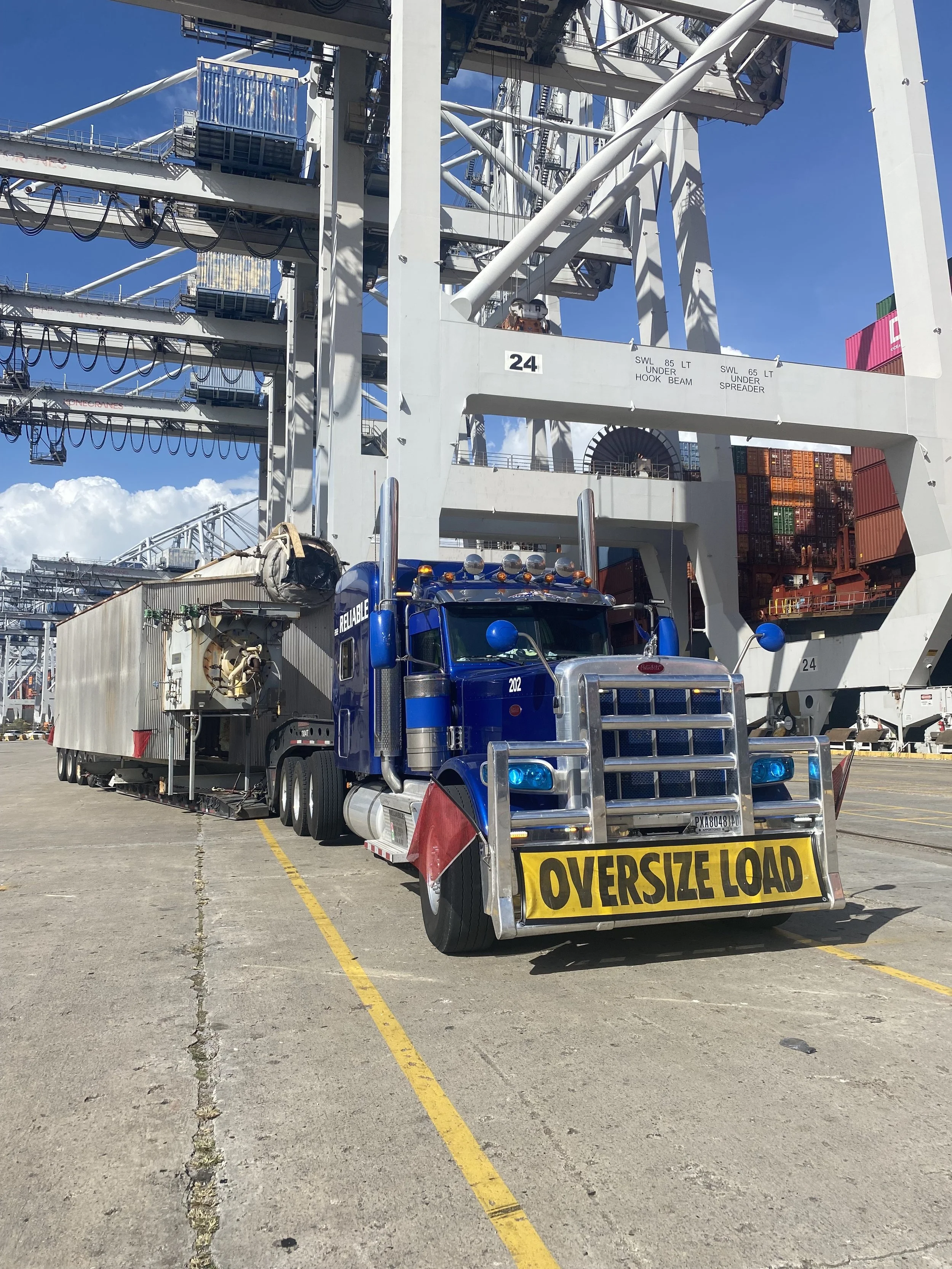 oversize load transport request for project freight