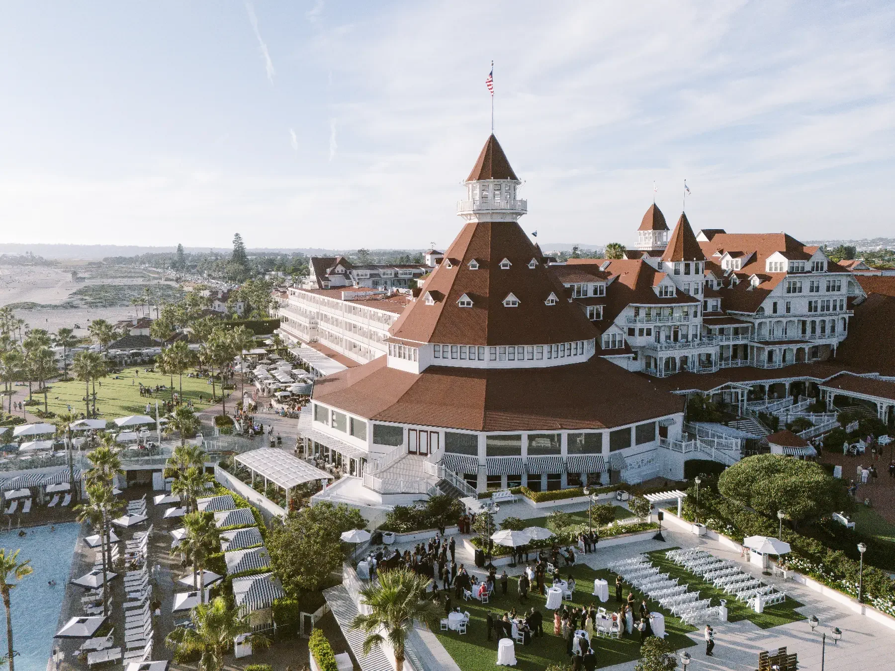 Exterior of Hotel del Coronado, an iconic San Diego wedding venue