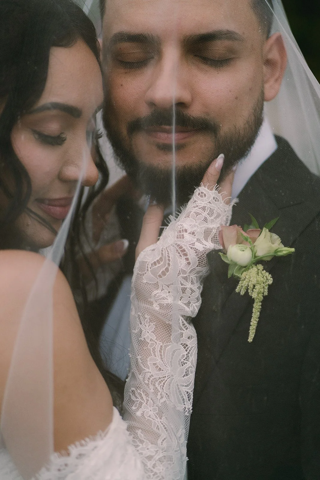 Bride and groom at Monserate Winery wedding in Fallbrook