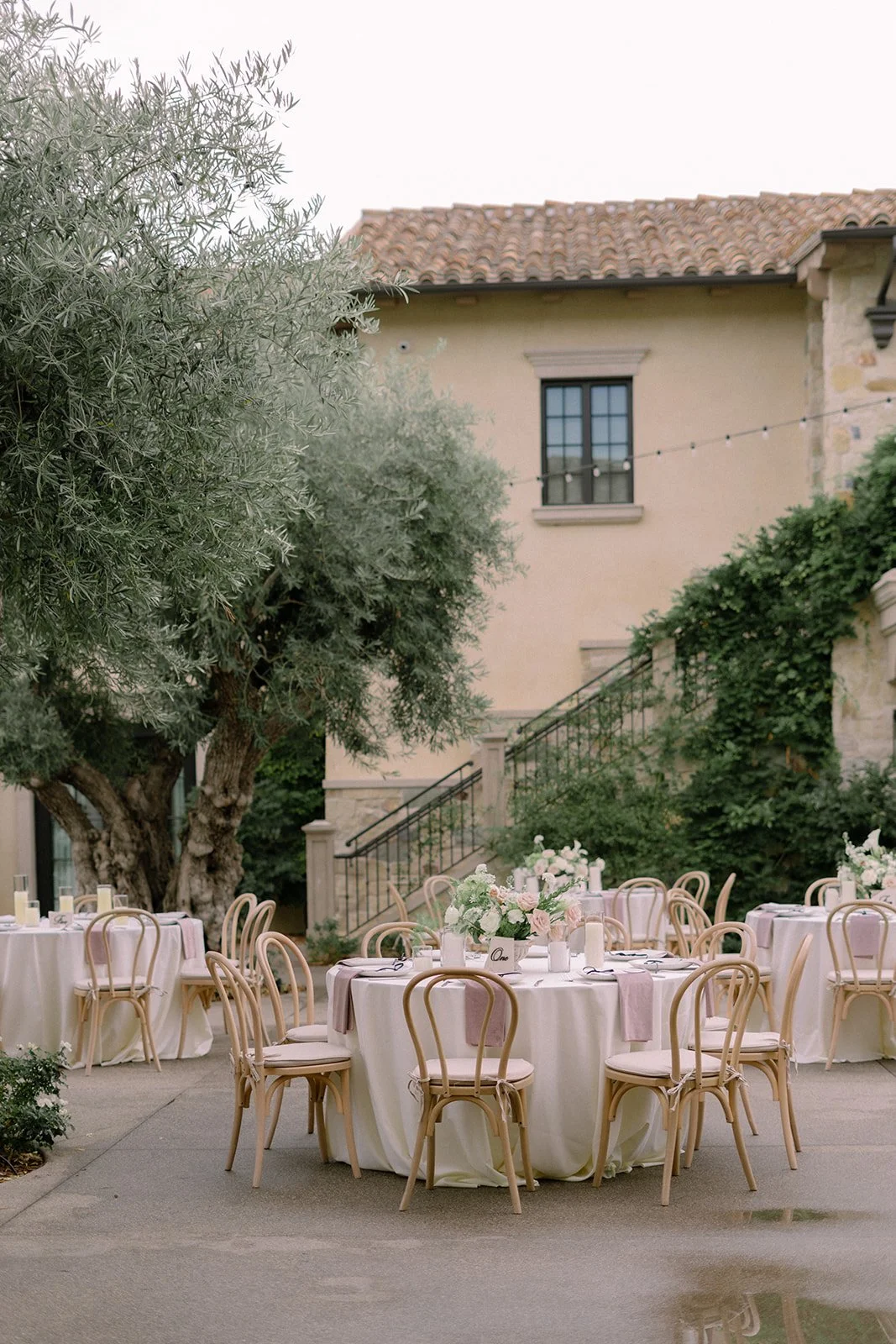 Courtyard reception at Monserate Winery