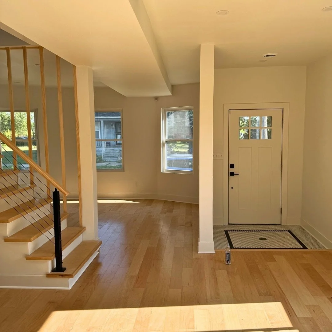 ~ Navarre Pt 2 ~

This renovation has become a trademark of our work, featuring a chic, open-concept first floor combining both the lightest and darkest of tones. High-end wood flooring adds a homey warmth against the black modern accents. The bathro