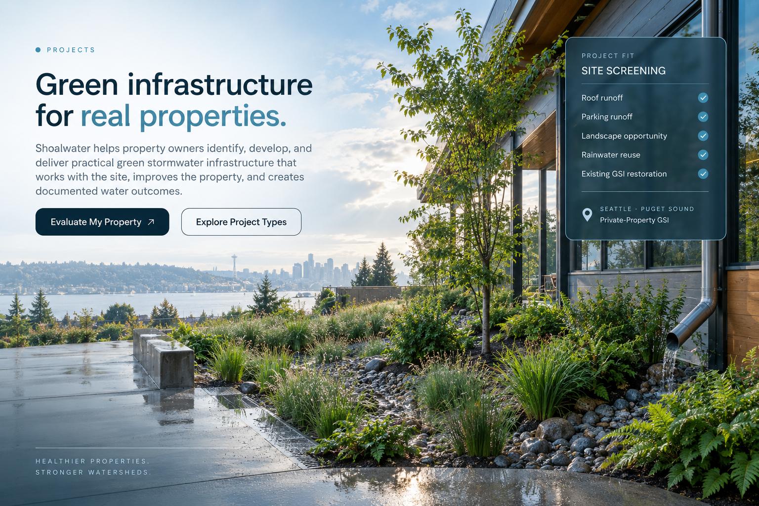 Shoalwater green infrastructure projects in Seattle and Puget Sound