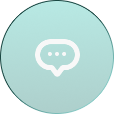 Chat message icon with a speech bubble and three dots inside