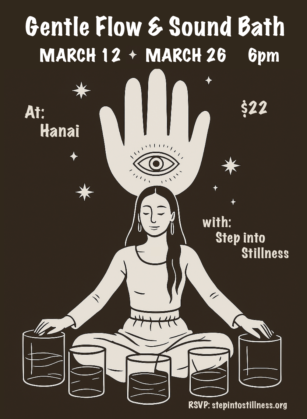 Slow-Flow YOGA + SOUND BATH at Hanai Center 