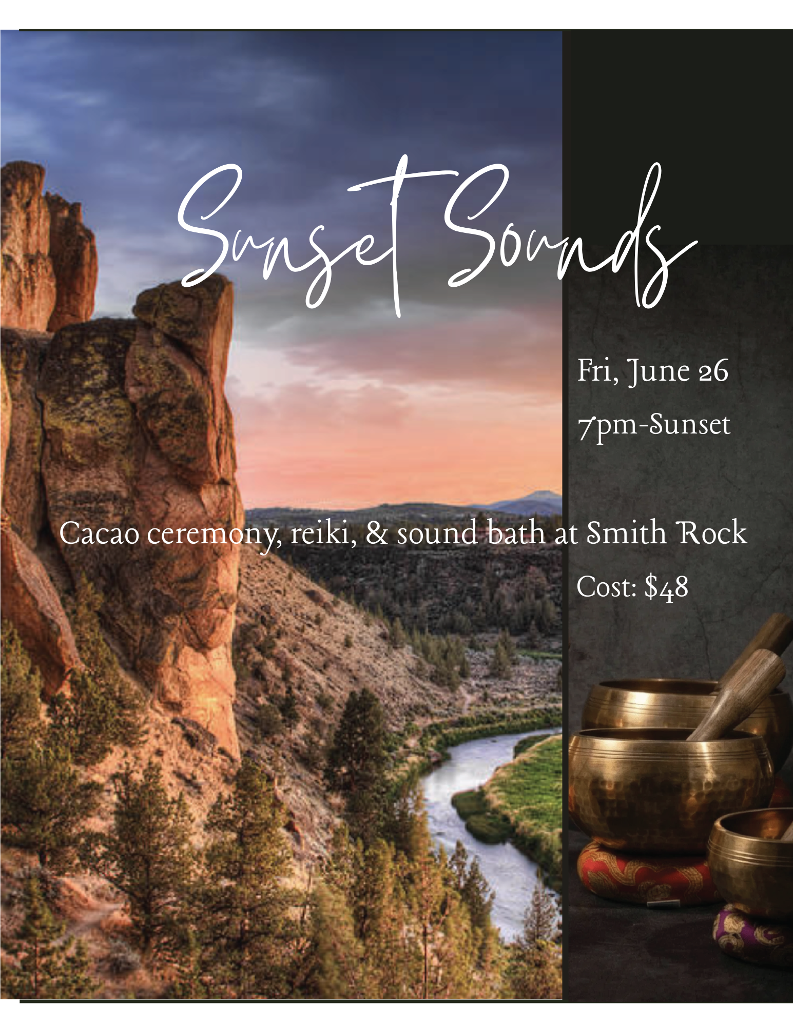 Sound bath Smith Rock State Park