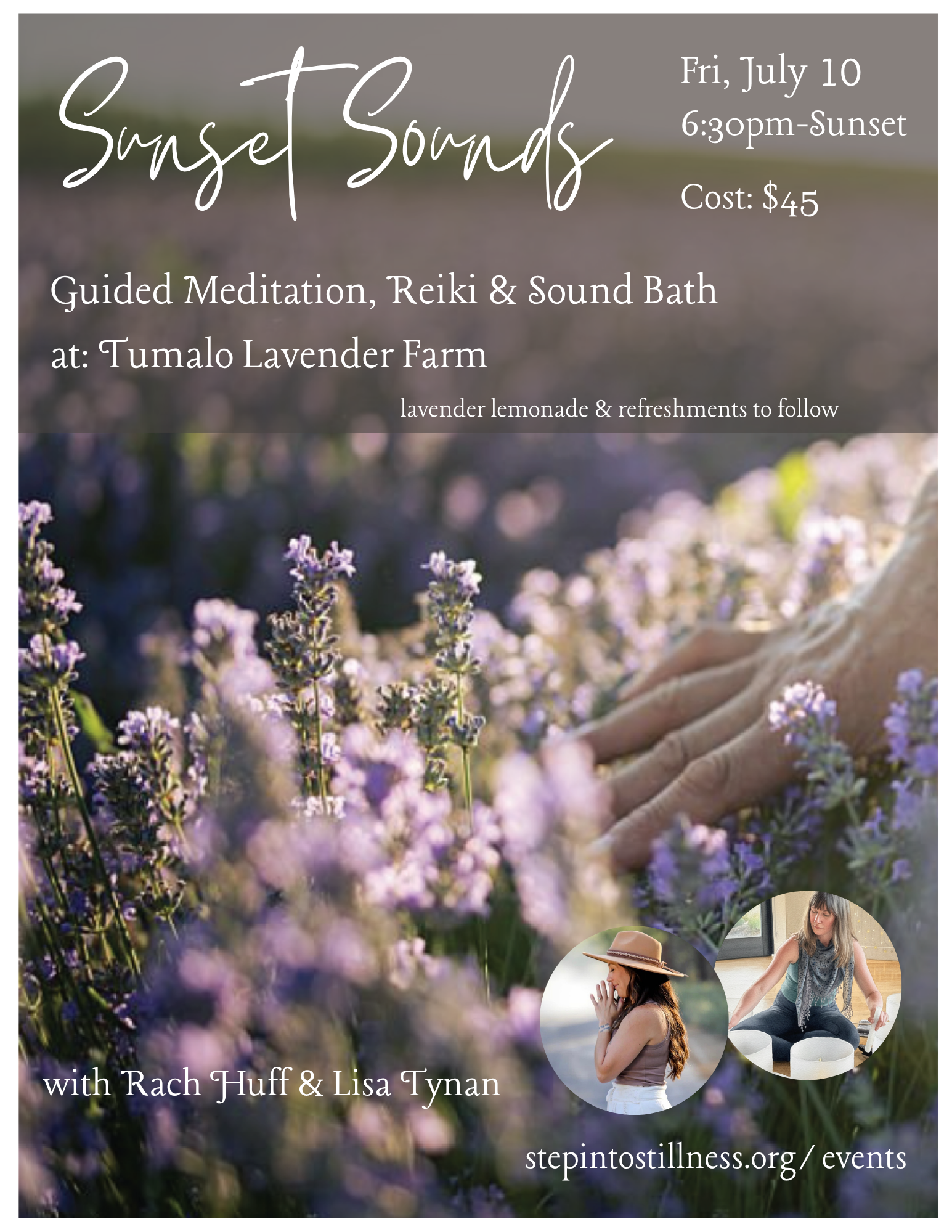 Lavender Sound Bath Yoga Meditation Tumalo Lavender Farm