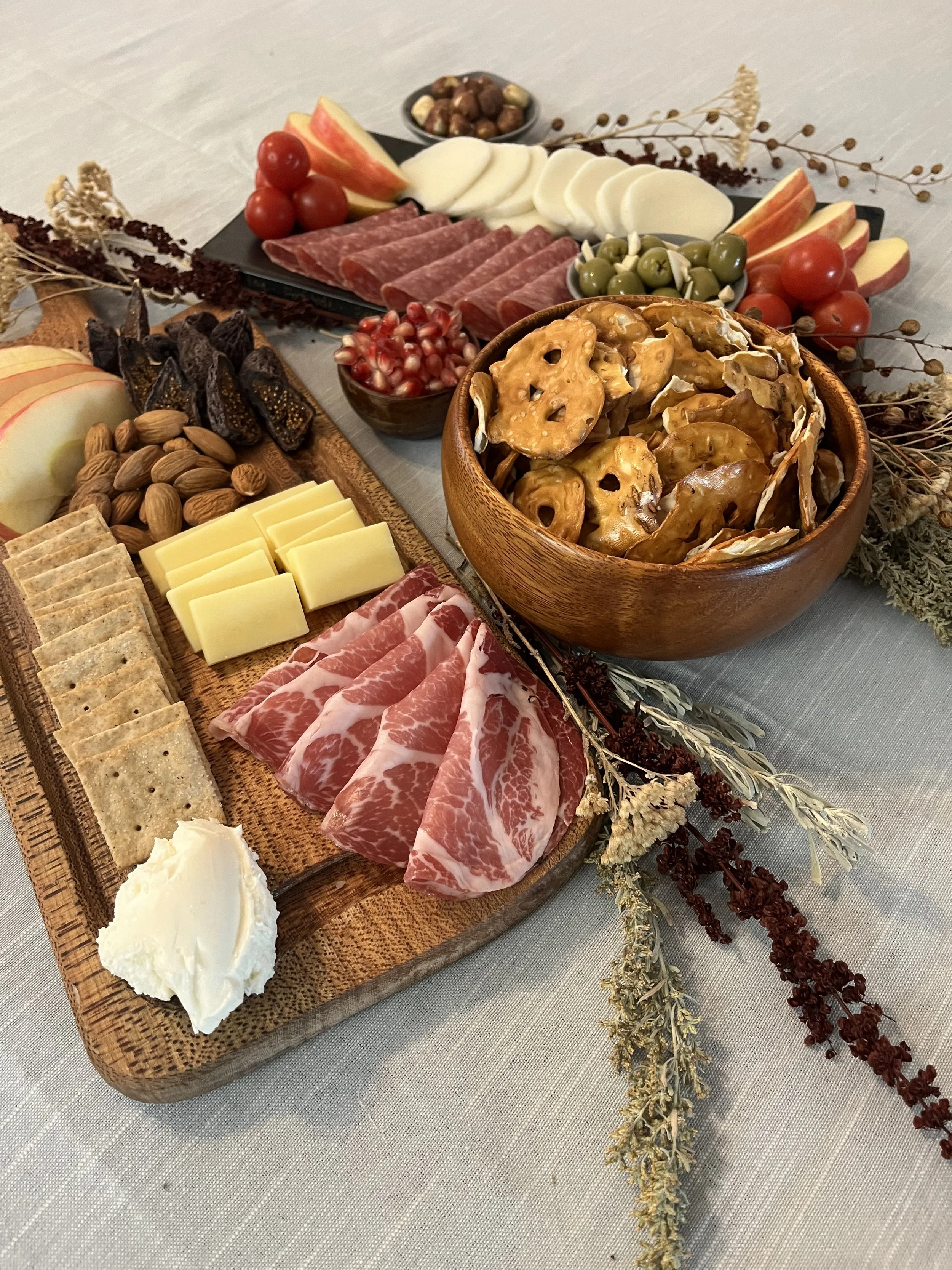 sunset yoga on farm to table charcuterie Bend Oregon