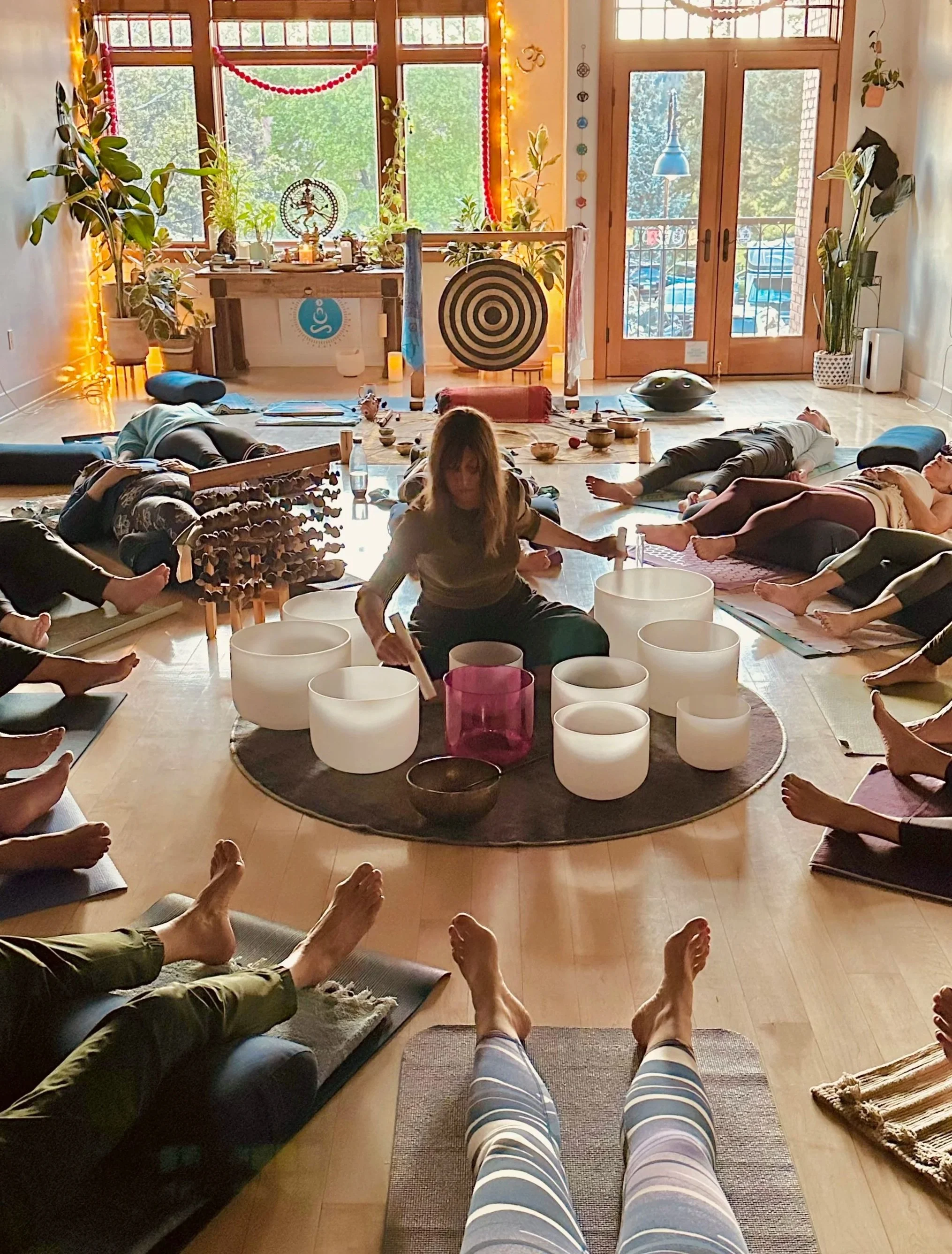Yoga Sound Bath Pine and Prism