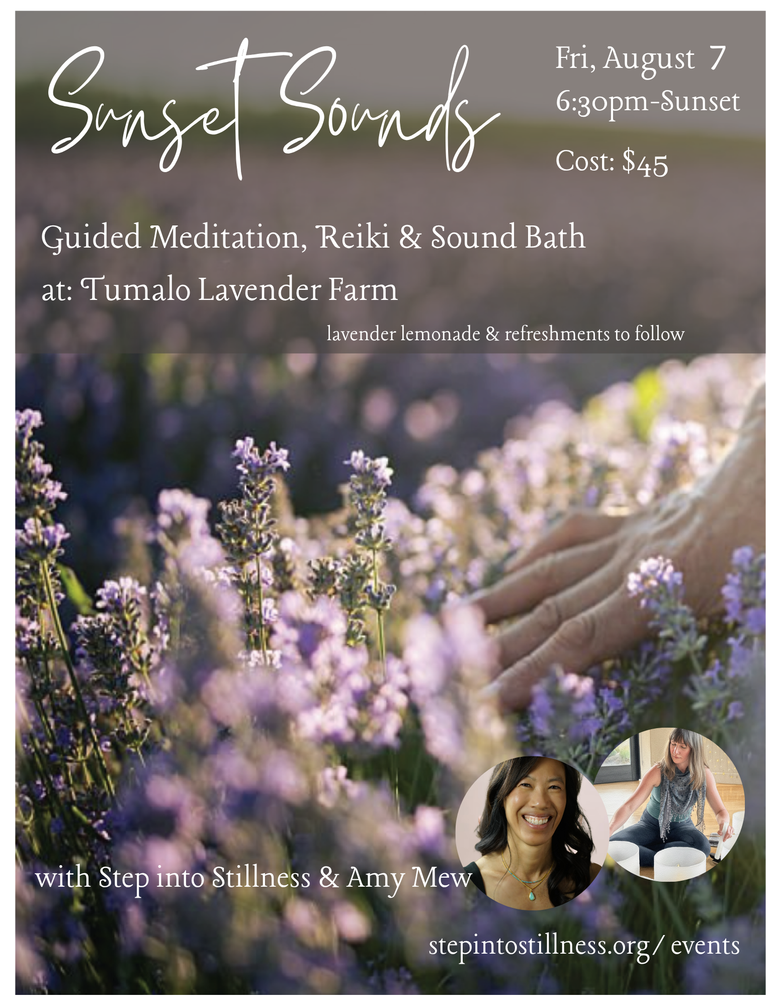 Lavender Sound Bath Yoga Meditation Tumalo Lavender Farm