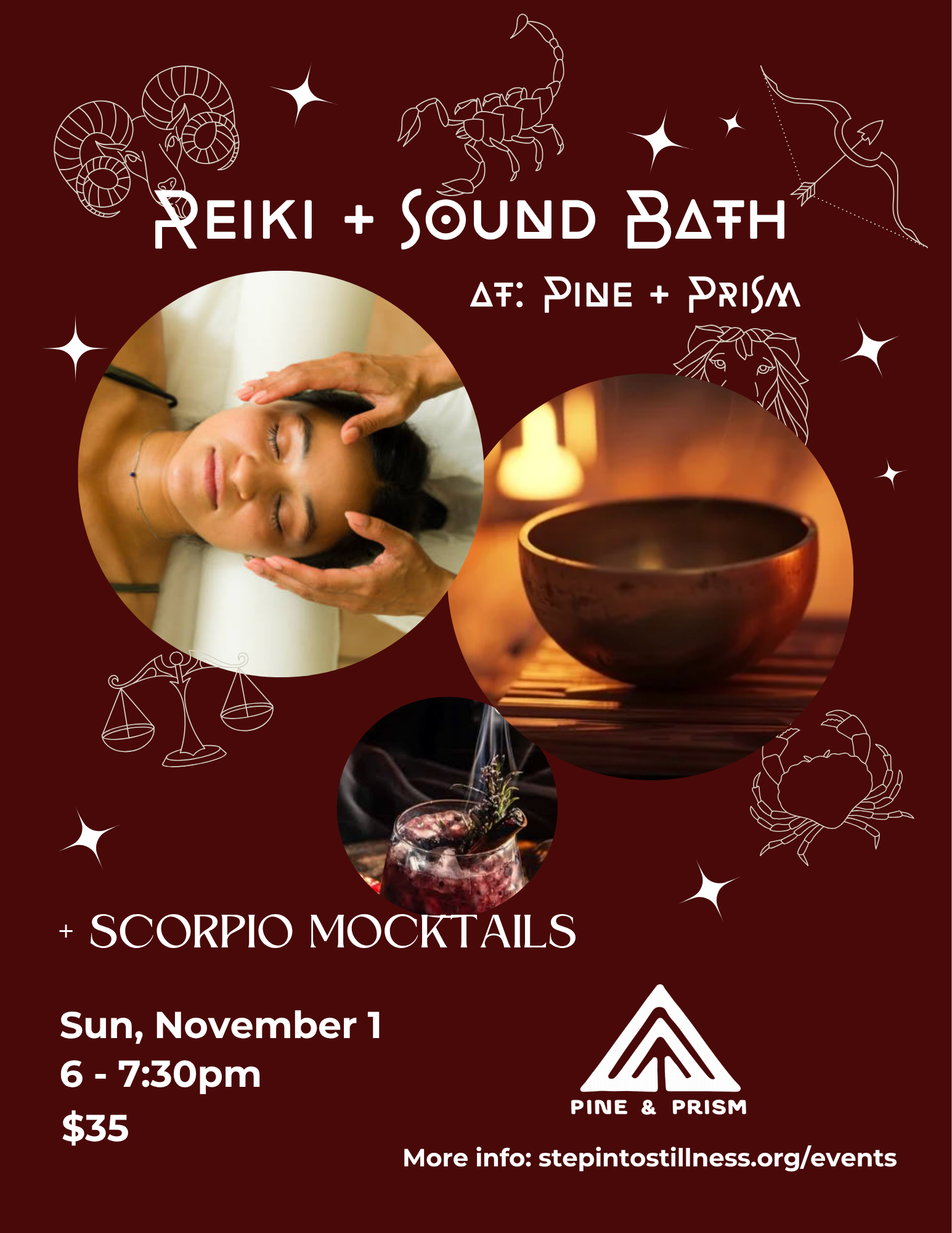 Reiki Sound Bath at Pine and Prism