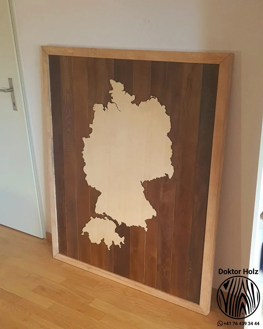 Zidna Mapa Nemačke i Švajcarske