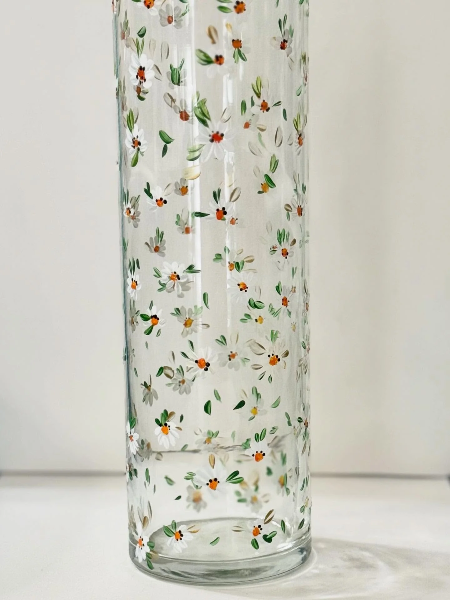 Completed this hand-painted flower vase, will be live on my site soon.