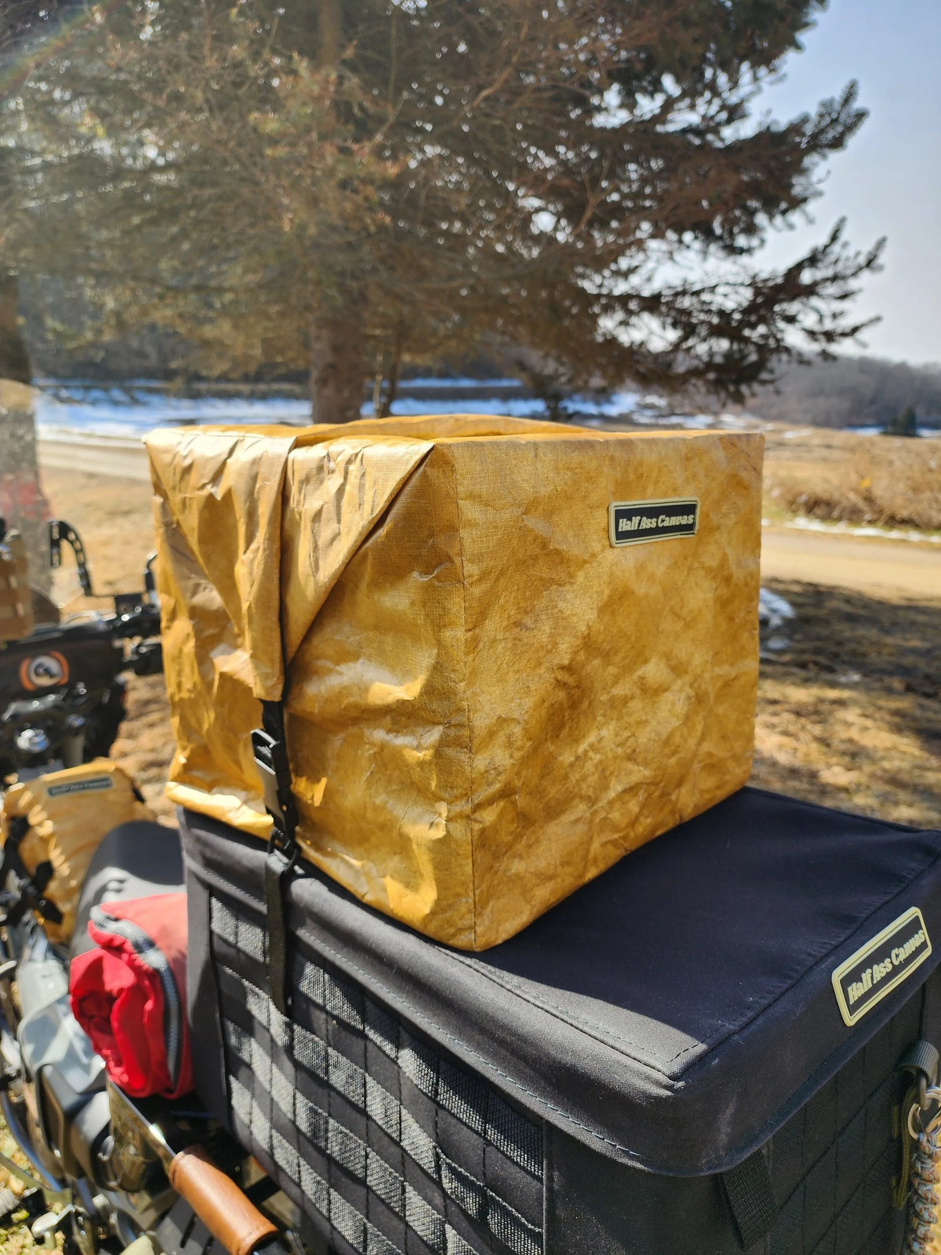 Recycled Tyvek Roll-top Milk Crate Cover