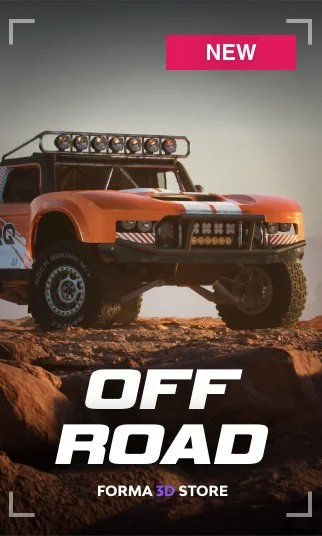 Off-road vehicle driving over rocks on a rugged terrain