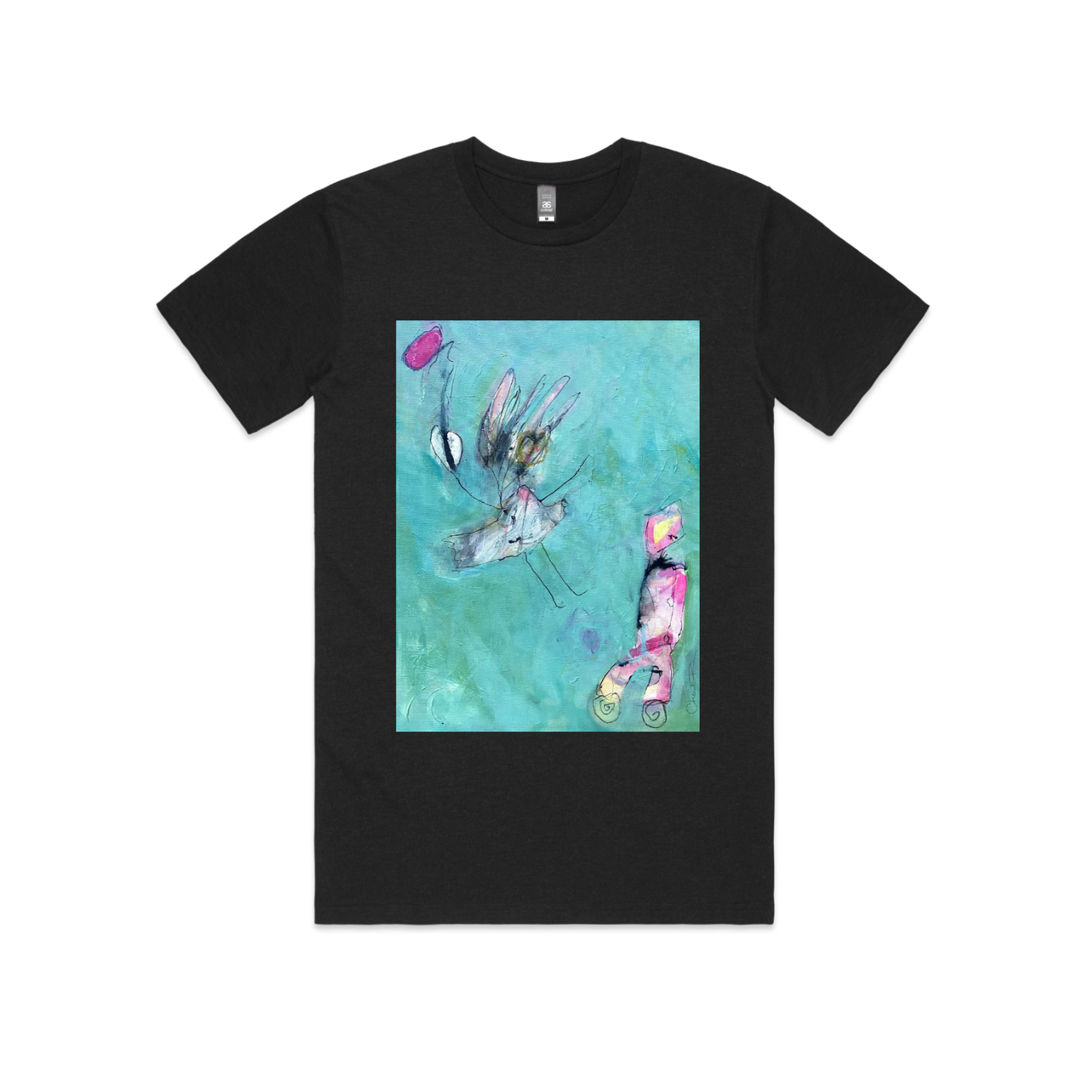 Is there a safer landing place tshirt black.png