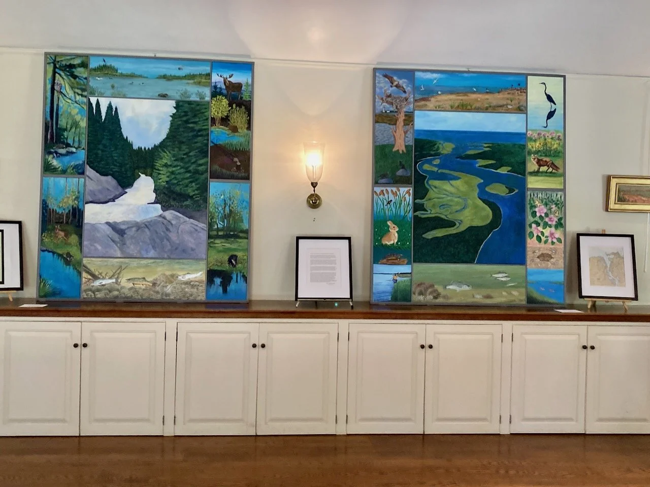 CT River Source and Estuary painting projects on display at ST Ann's Episcopal Parrish, Old Lyme, CT,  Oct-Nov 2025
