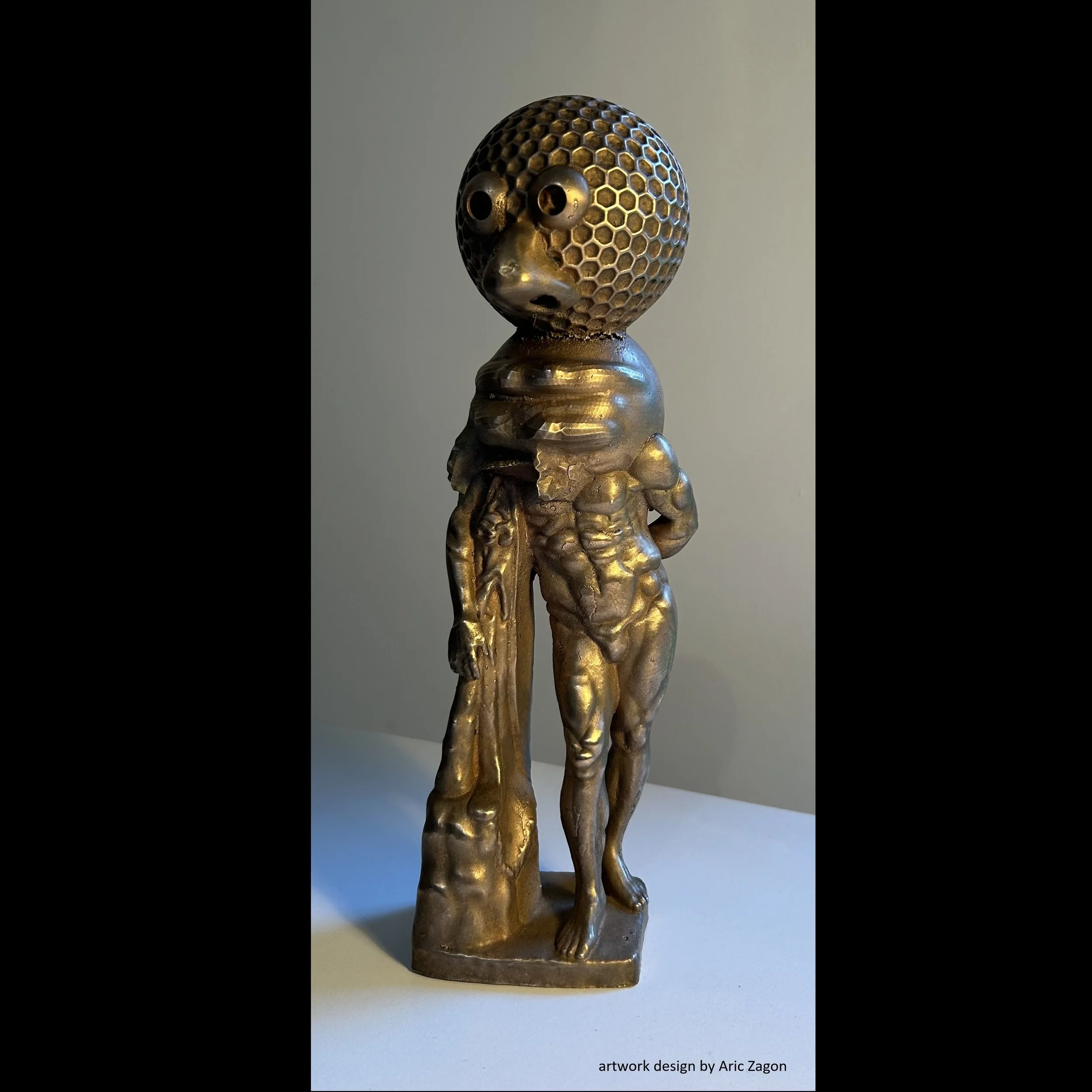 bronze statue artwork by aric zagon