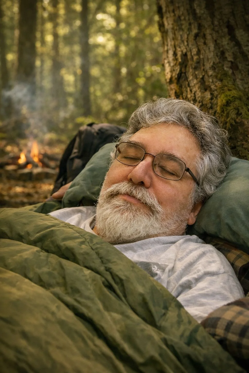H&eacute;bert does sleep in the woods