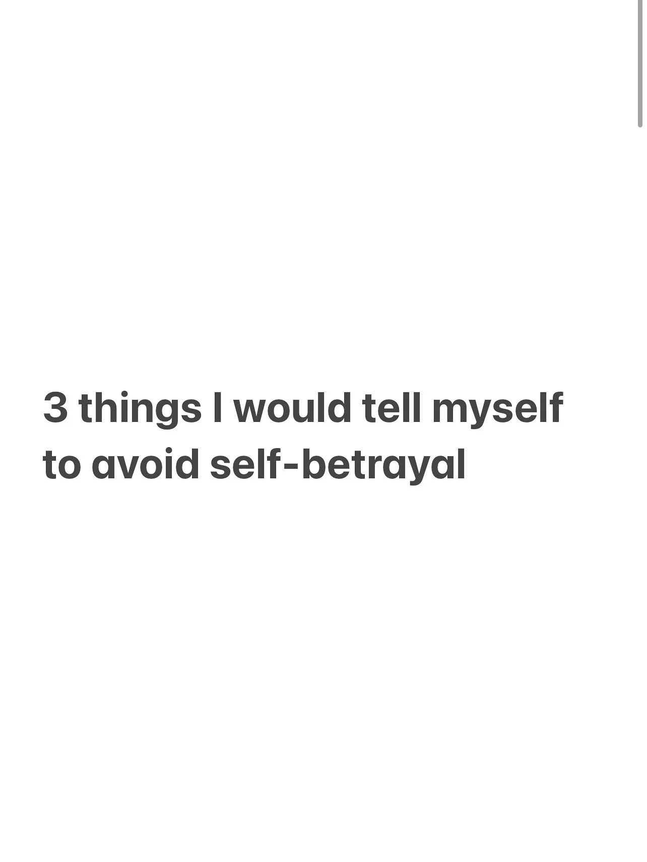 Don&rsquo;t betray yourself, trust yourself

Sometimes it feels like the wounding behind every act of self-betrayal is never-ending: the overachievement wound, the people-pleasing wound, the self-worth wound&hellip;
when does it end? 🫠

Turns out, t
