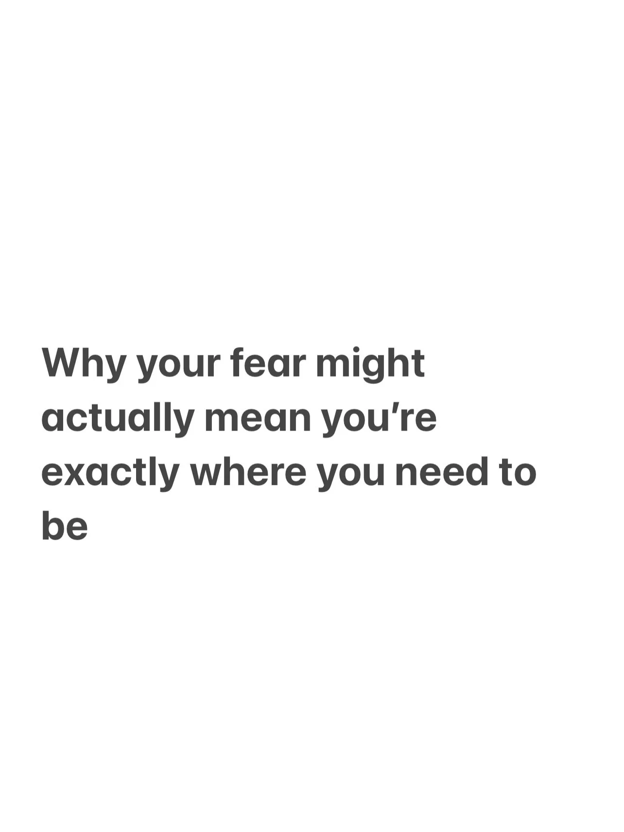 I&rsquo;ve been seeing this pattern come up a lot lately - in my life and clients 

Is it not for us or is that ego trying to keep us small? 

Maybe we&rsquo;re scared to hit post on that social share, maybe we&rsquo;re scared to finally receive what
