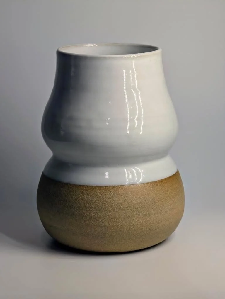 Custom Hand-Thrown Ceramic Vase (~7")