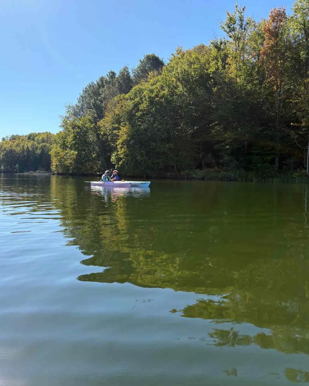 Lake and wooded area near Woodhaven Recovery in Northeastern Pennsylvania.