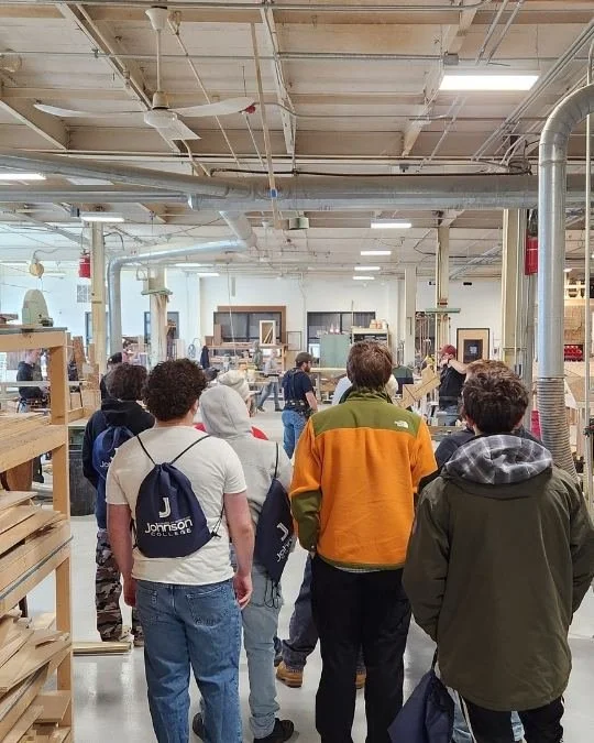 Woodhaven Recovery residents touring Johnson College and exploring skilled trade and career opportunities as part of future planning and career exploration.