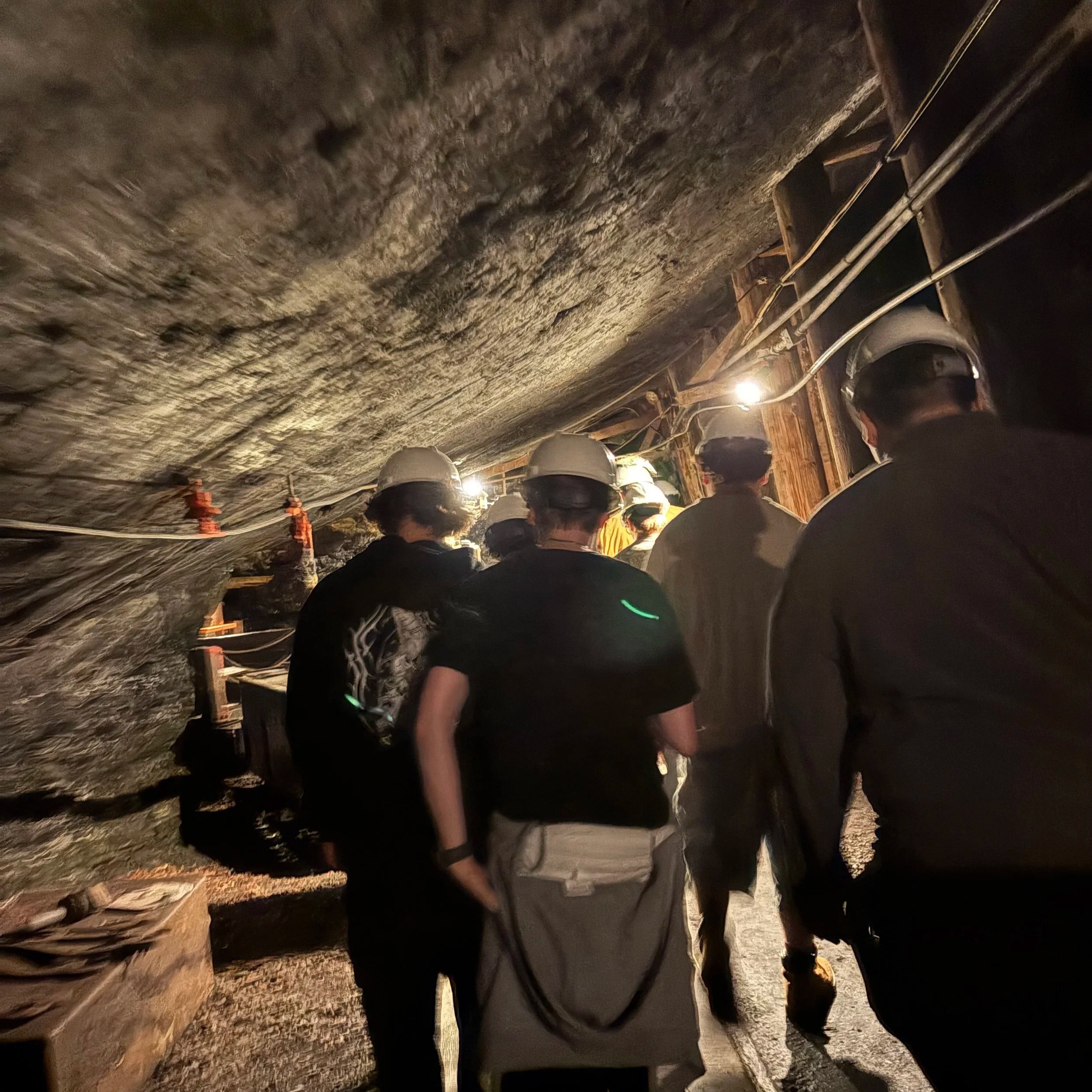 Woodhaven Recovery students visiting the Lackawanna Coal Mine Tour during a Woodhaven Prep experiential learning field trip.