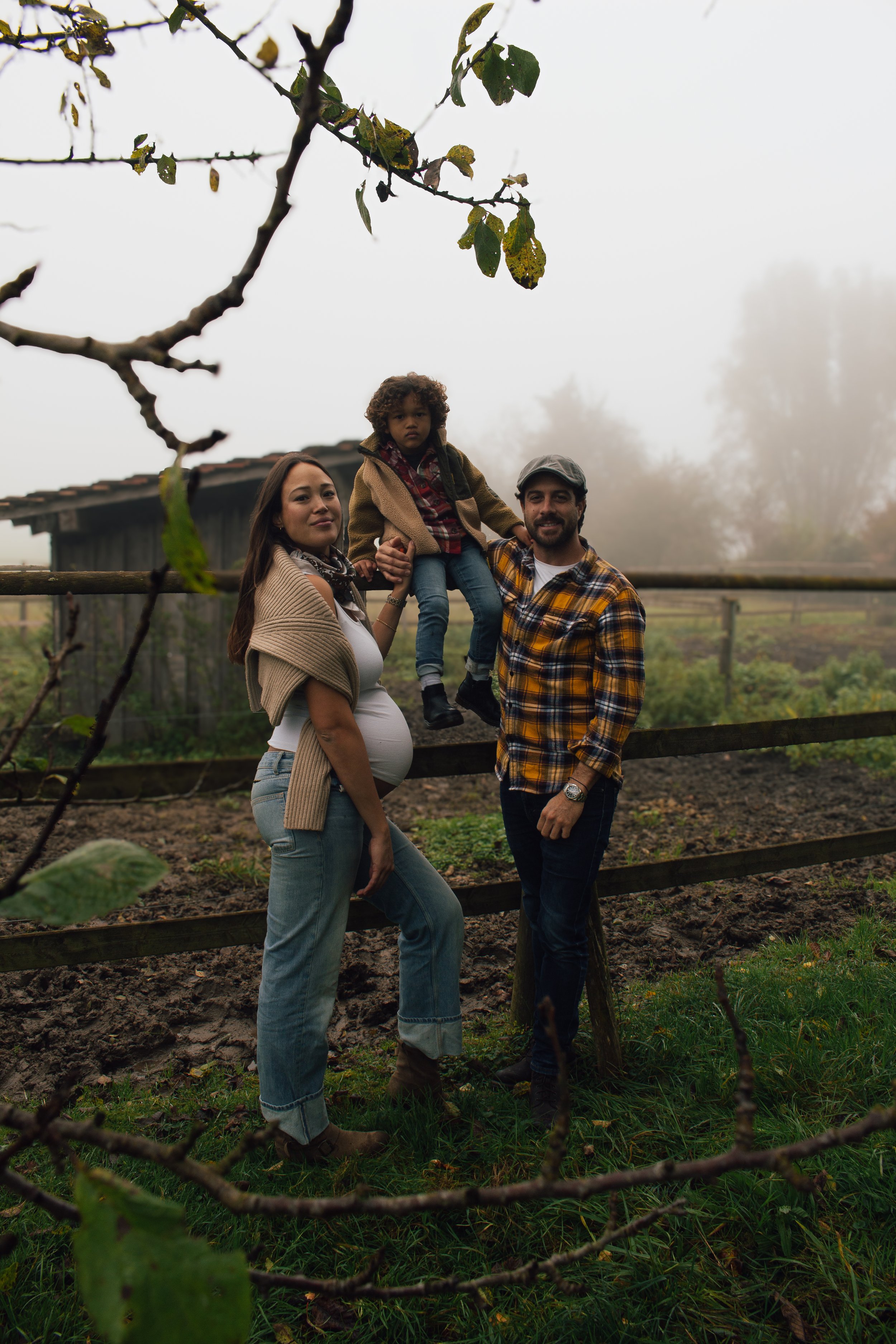 Familienfotofragie auf einer Ranch
