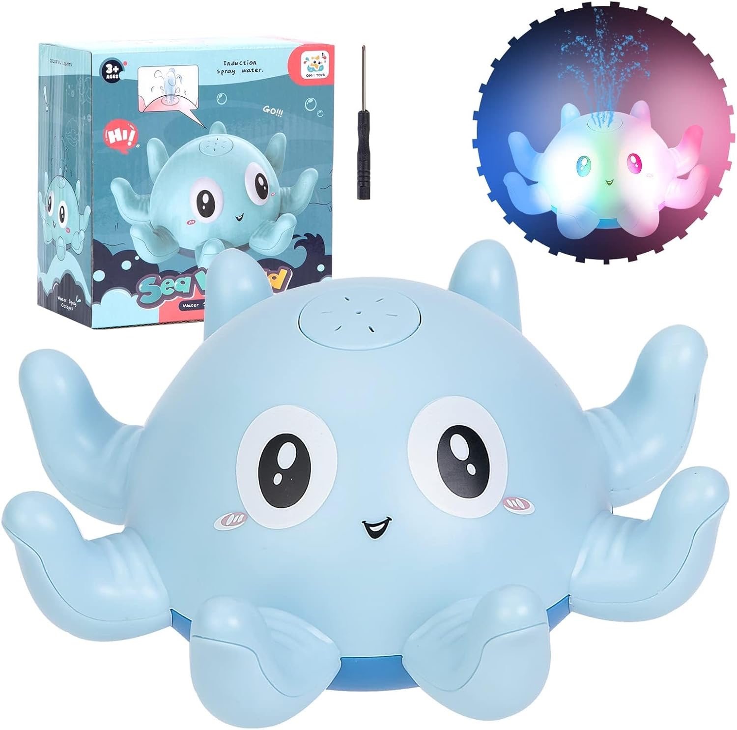 Octopus Bath Toy Floating Sprinkler