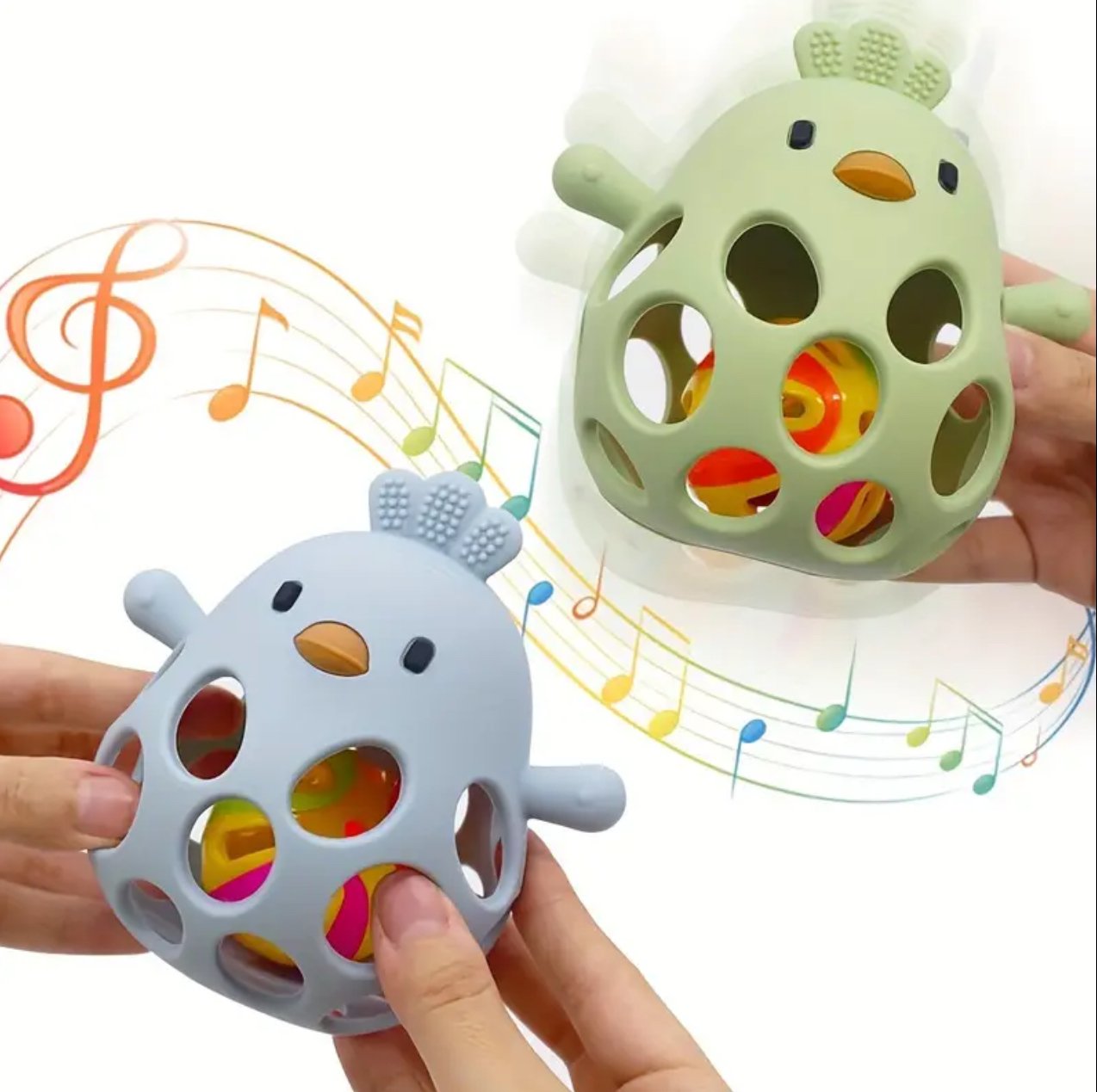 Chick Ball & Rattle Teething Toy