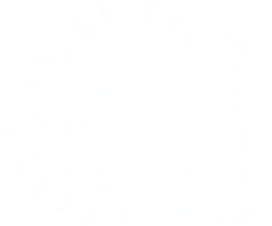 Silhouette of a bacterium and a microscope.