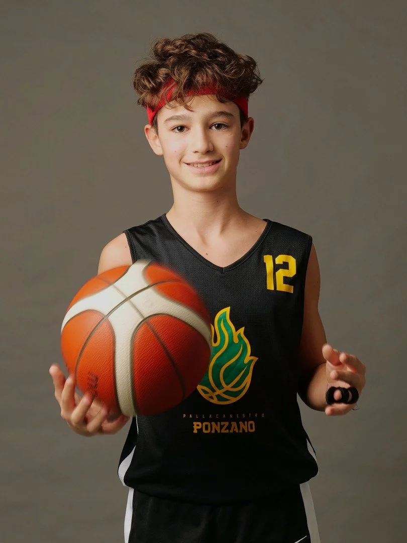 Giocatore u13 maschile della pallacanestro ponzano