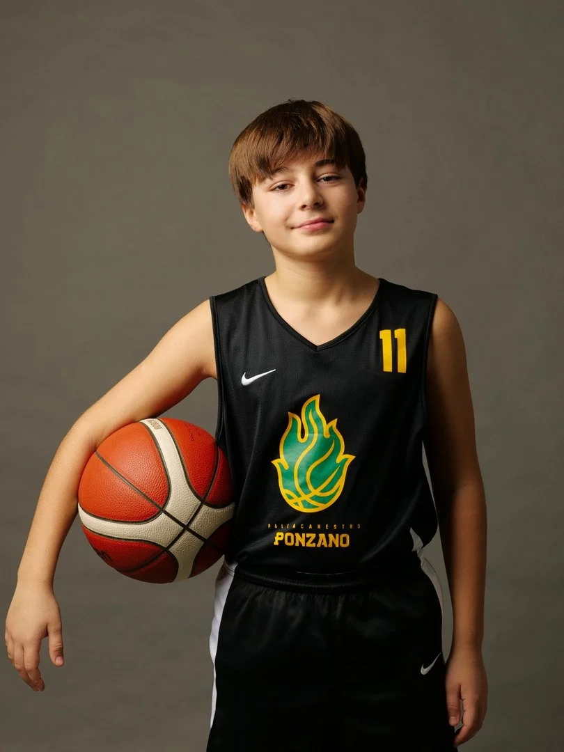 Giocatore u13 maschile della pallacanestro ponzano