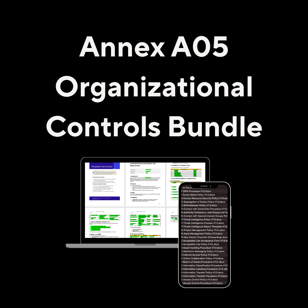 Annex A05 Organizational Controls Bundle