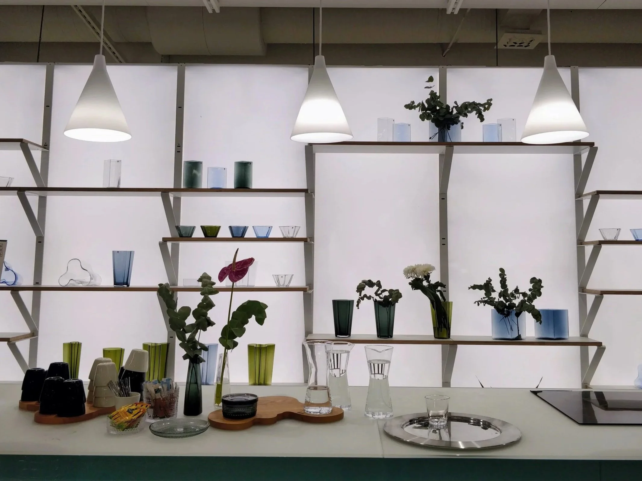 Iittala glass products on display