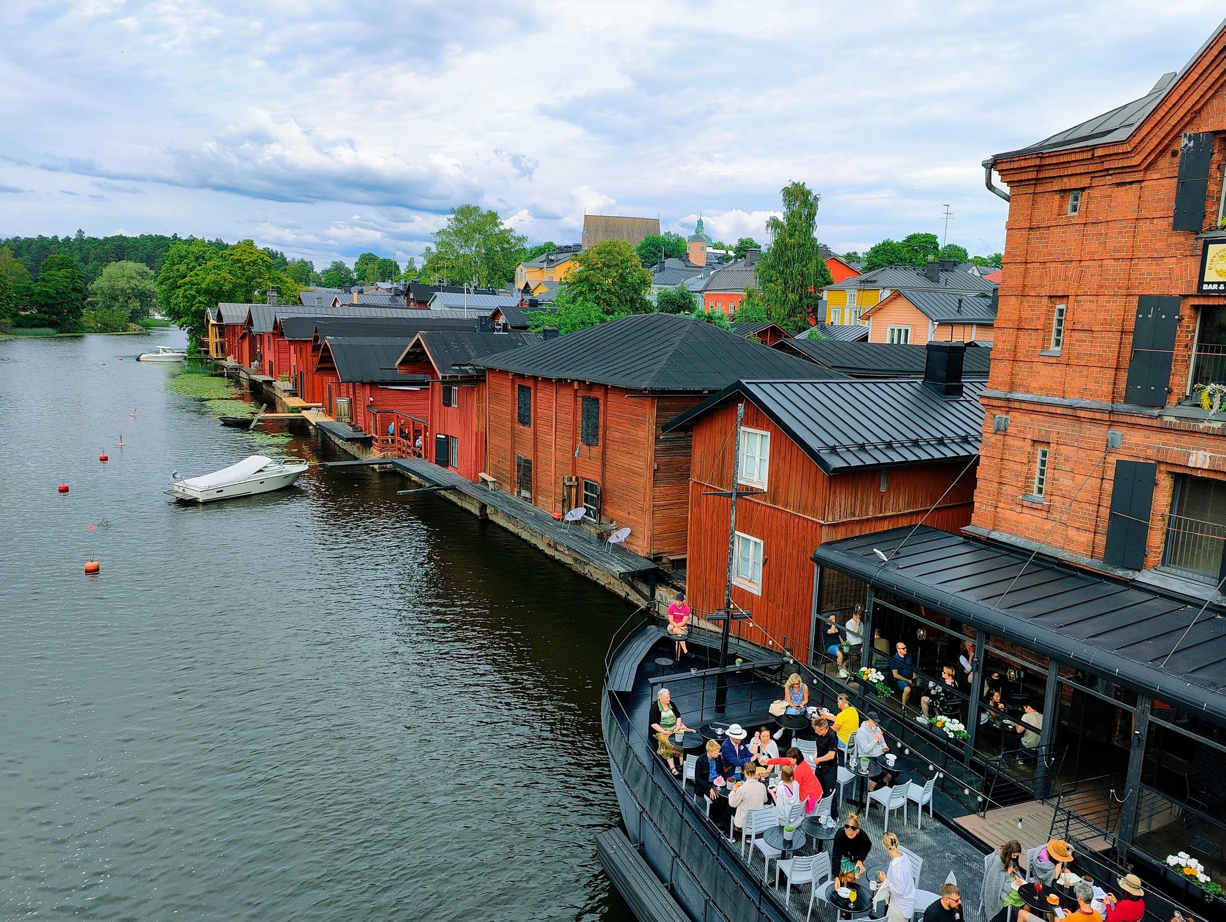 Porvoo riverside with red houses