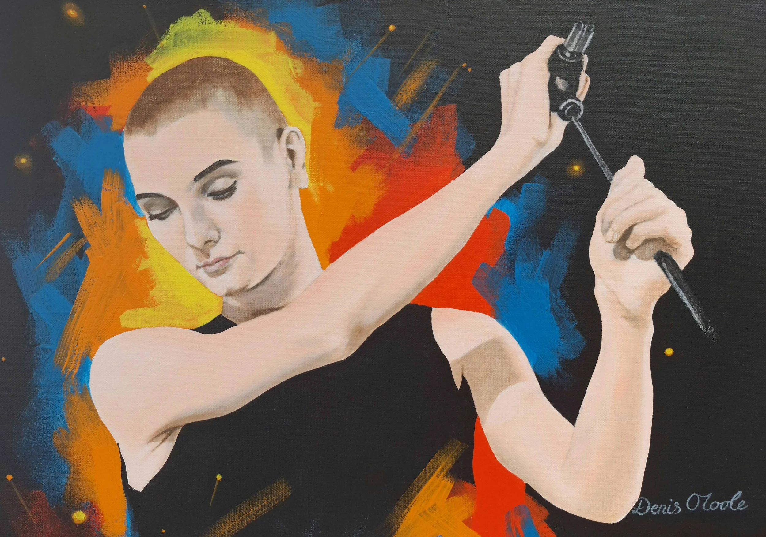 Sinead O'Connor 3 18x13 canvas