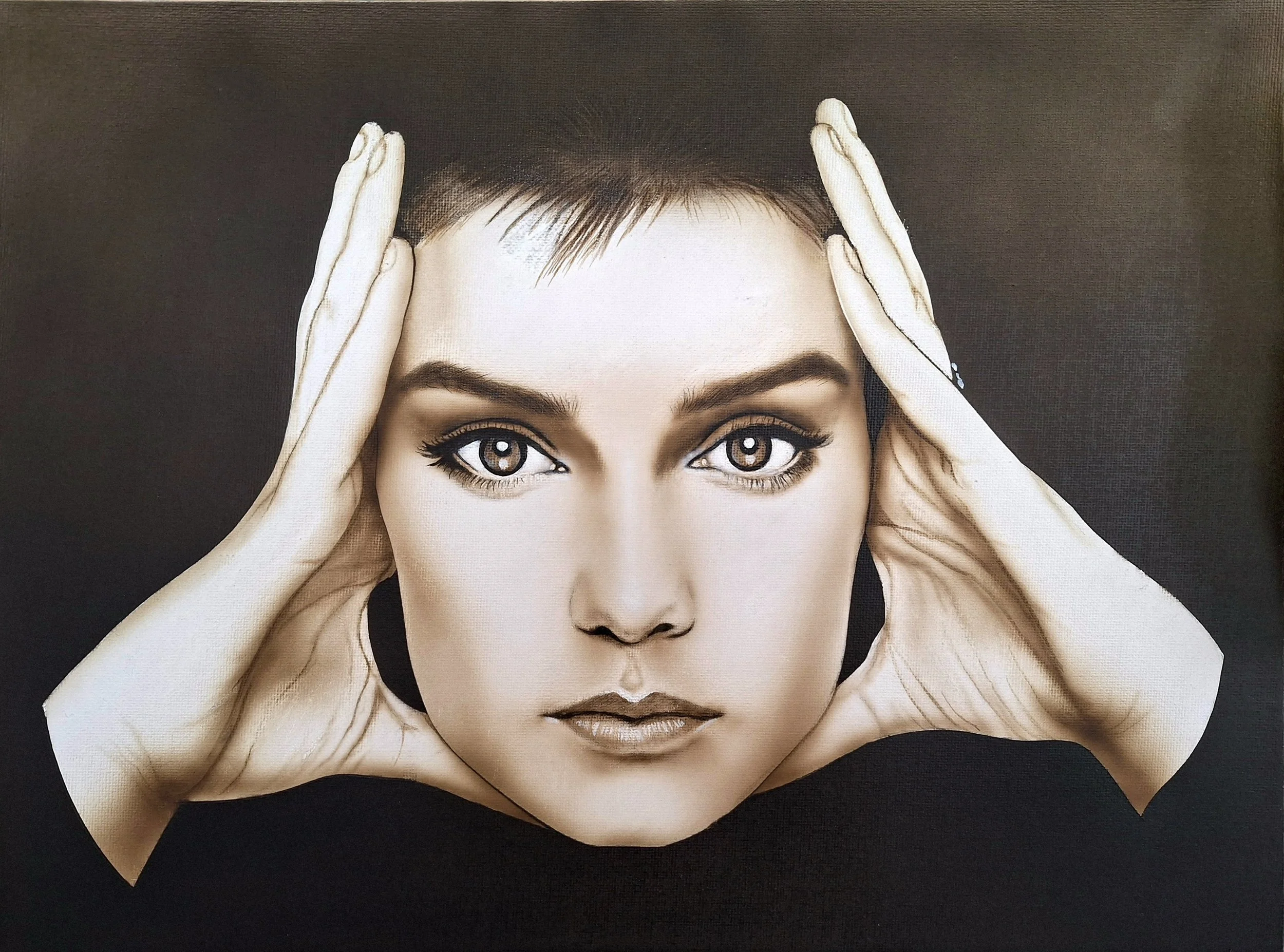 Sinead O'Connor 12x16 canvas board