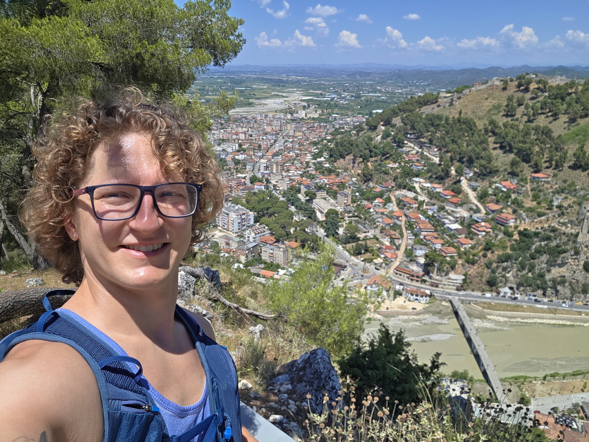 Overlooking the town of Berat and Berat Castle