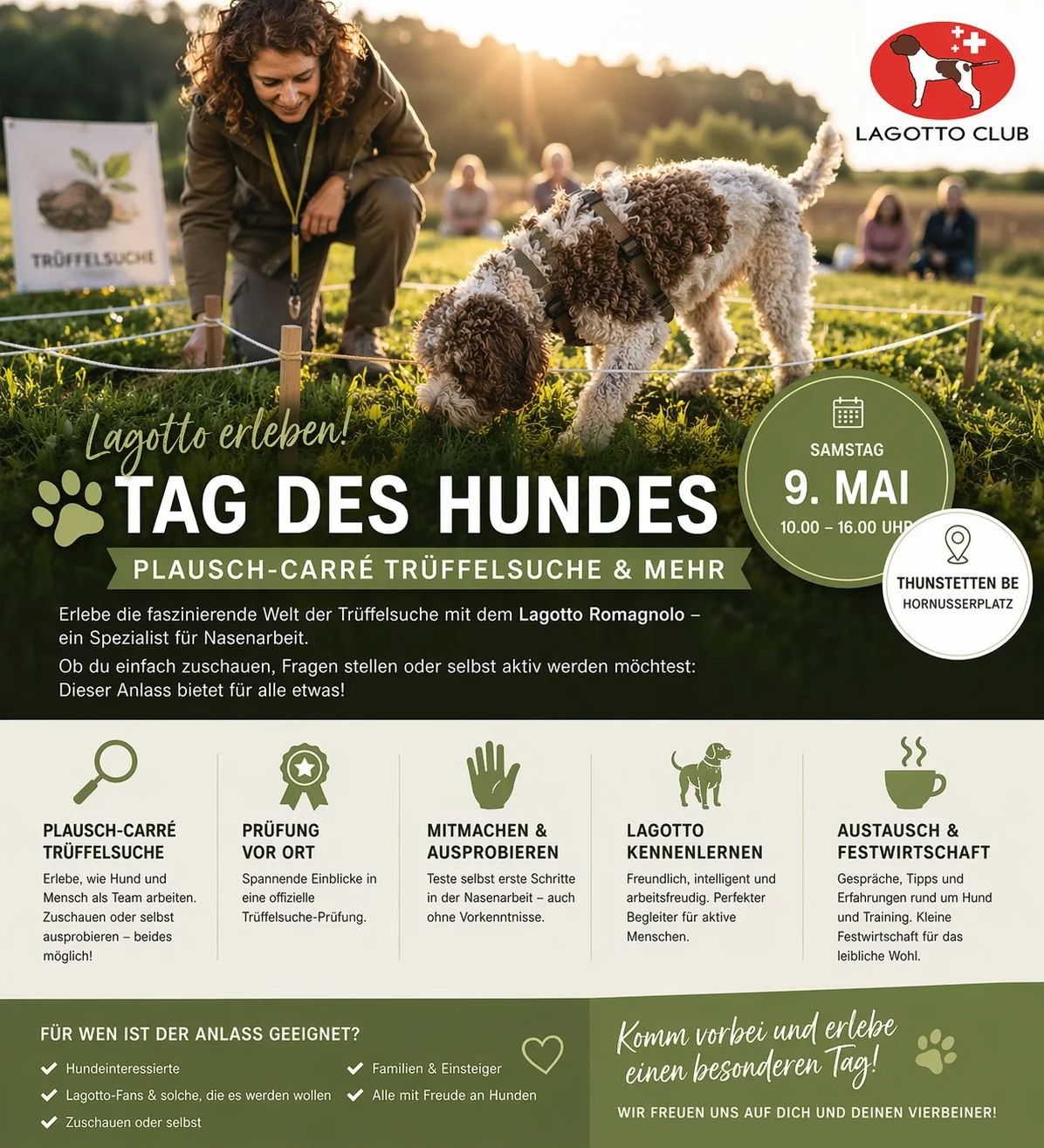 Tag des Hundes 2026 – Plausch-Carrée Trüffelsuche &amp; mehr!