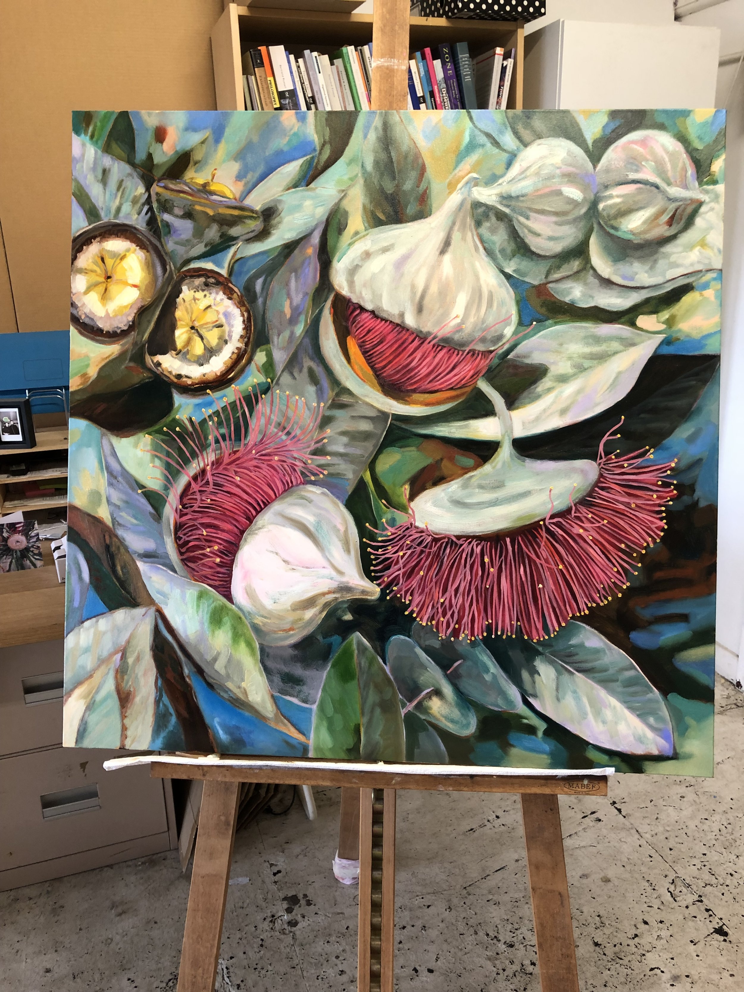 'Burst #2' on easel