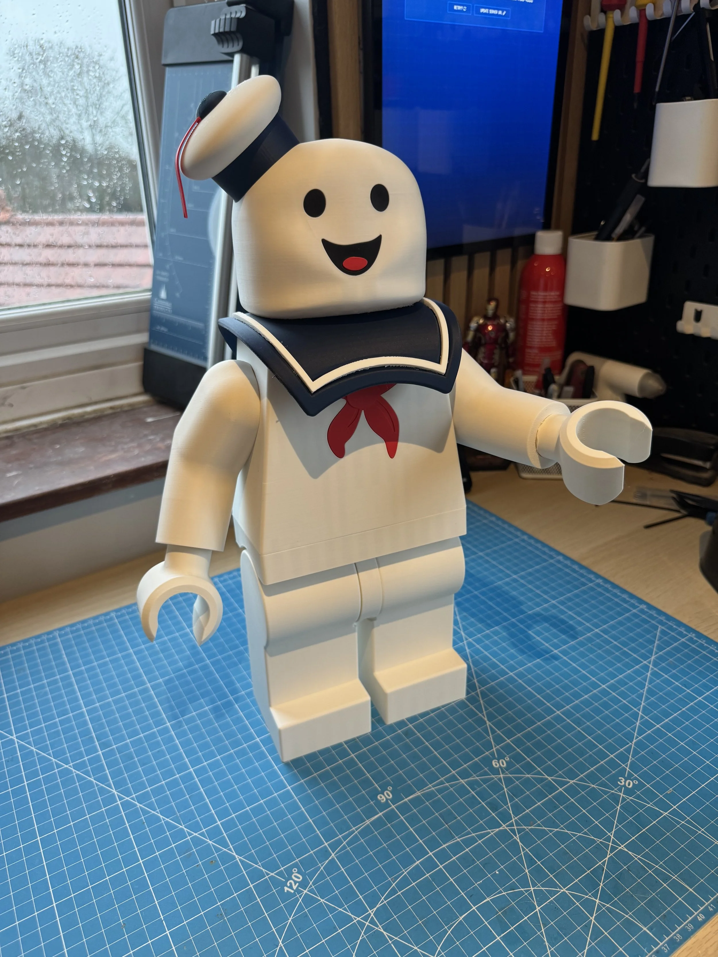 Stay Puft Marshmallow Man Minifigure - 3D Printed - Ghost Busters