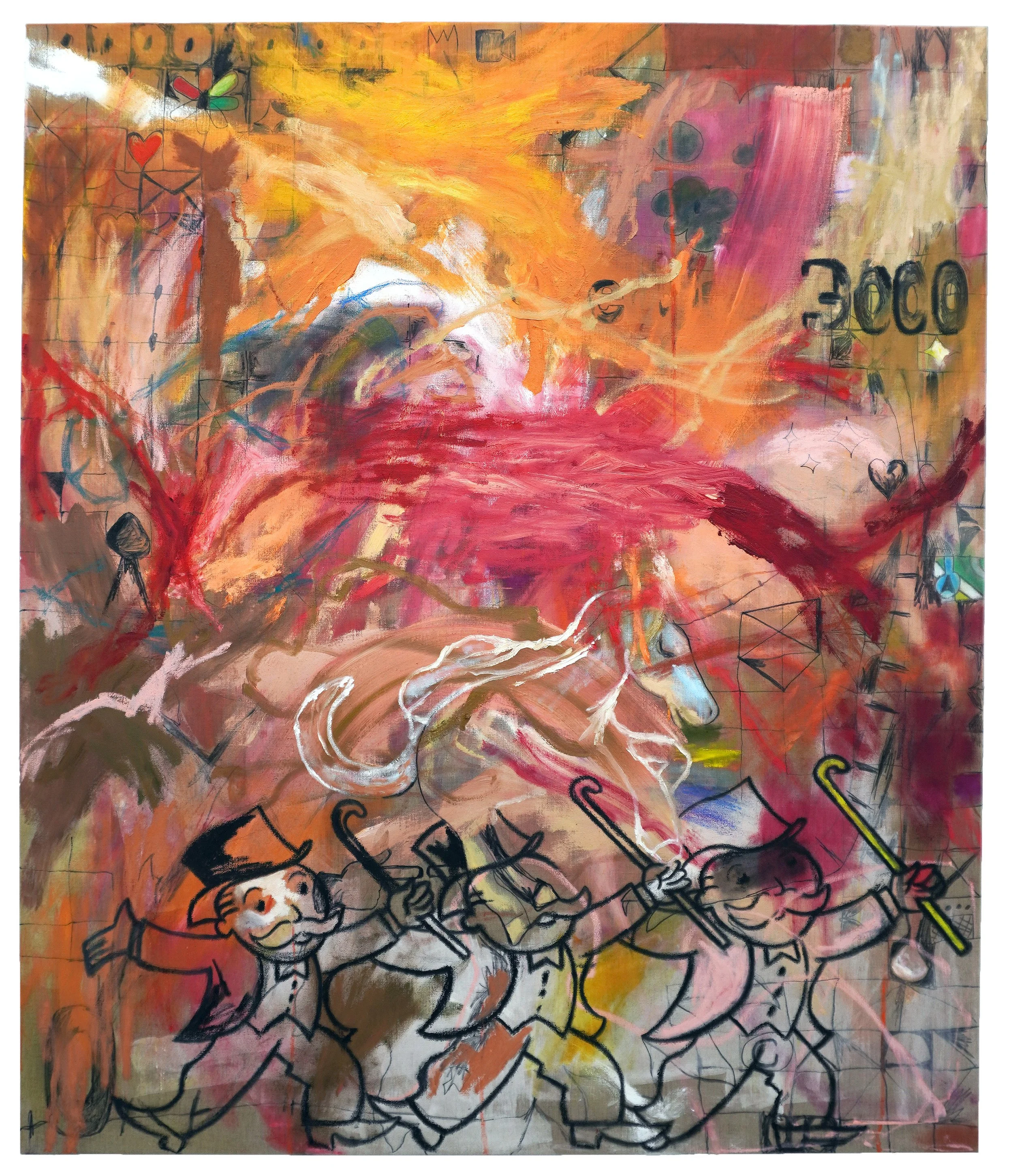 "e3000", 2025, Mischtechnik auf Leinwand, 200 x 170 cm