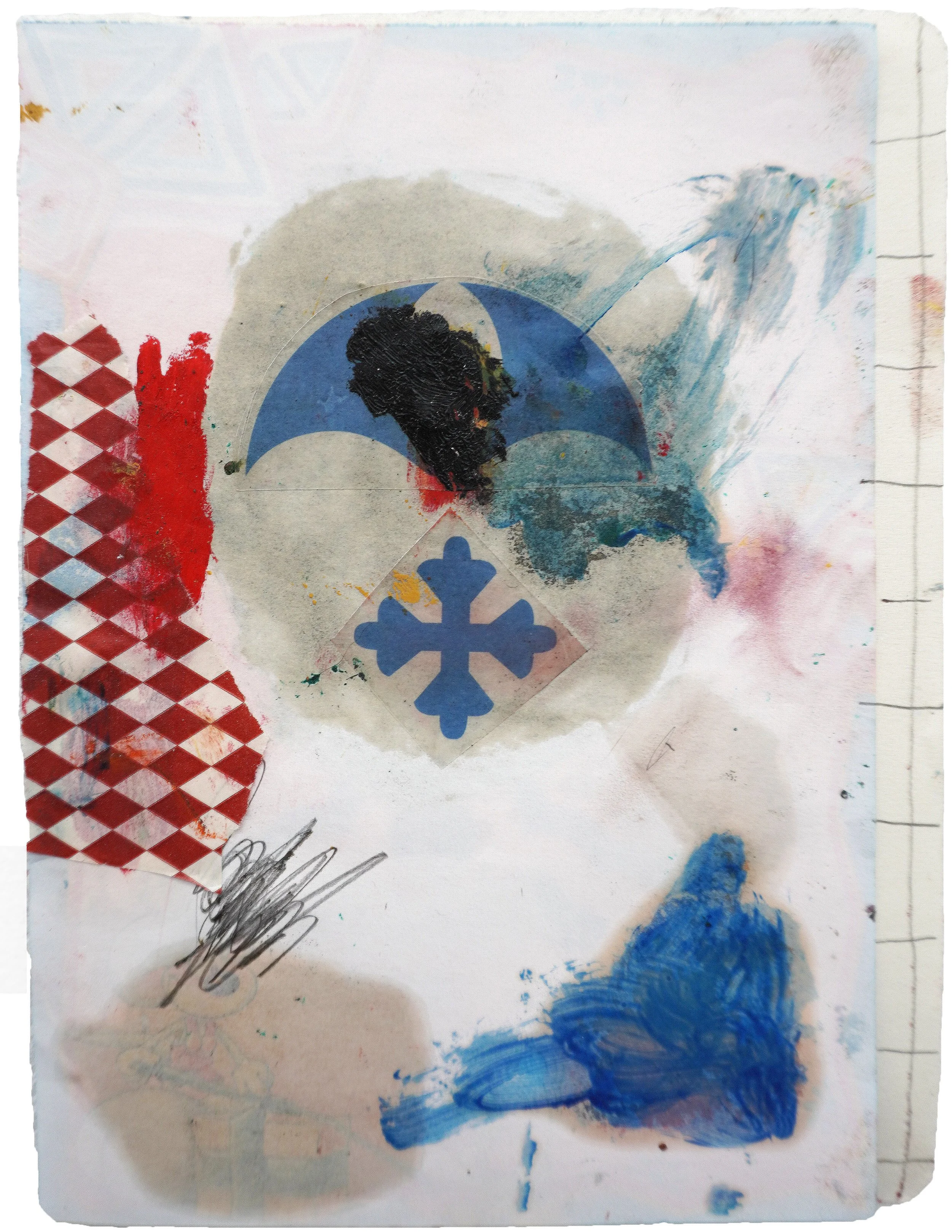 untitled 2024, Mischtechnik auf Papier Collage, DIN A5