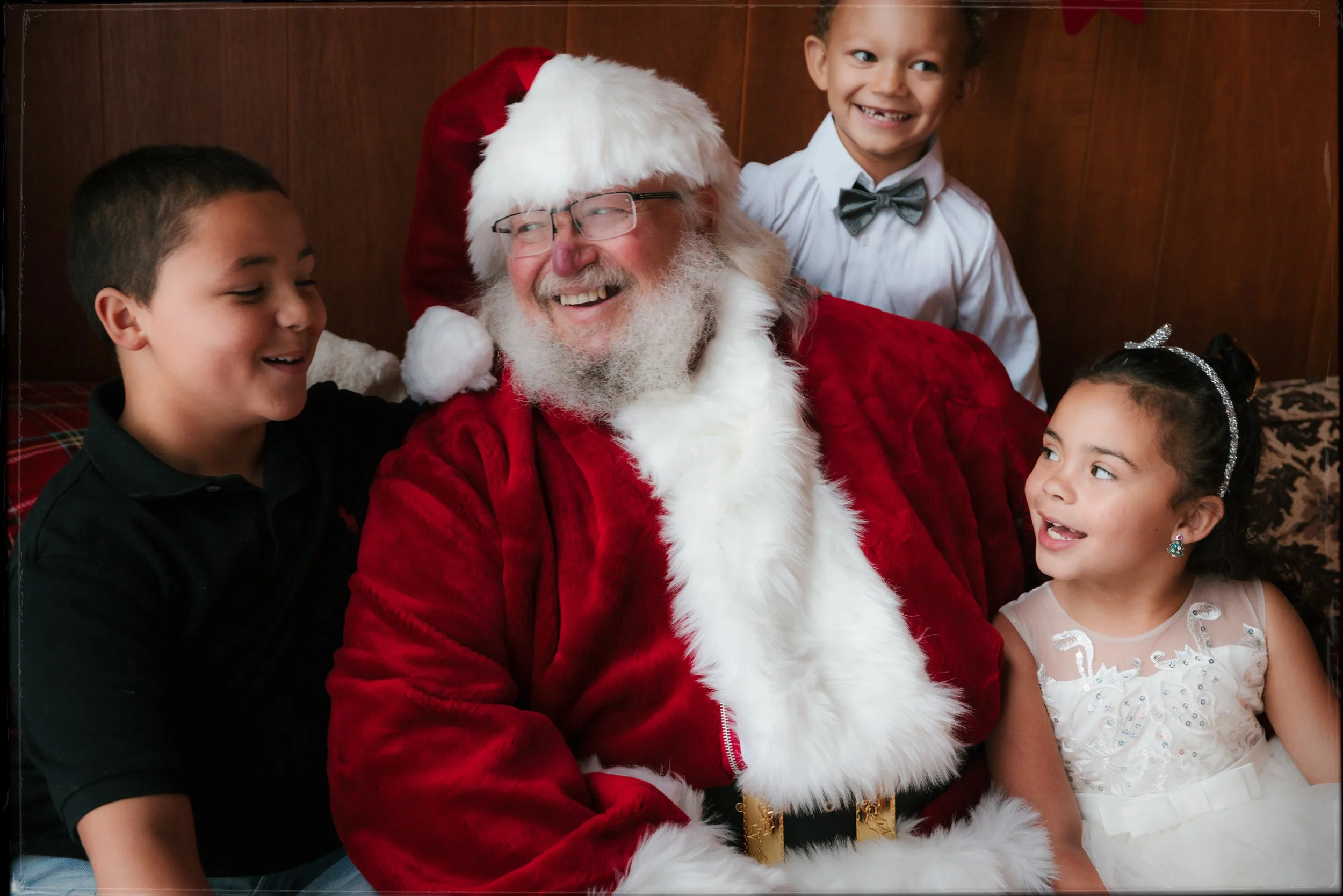 Santa photo at KLT A-Frame