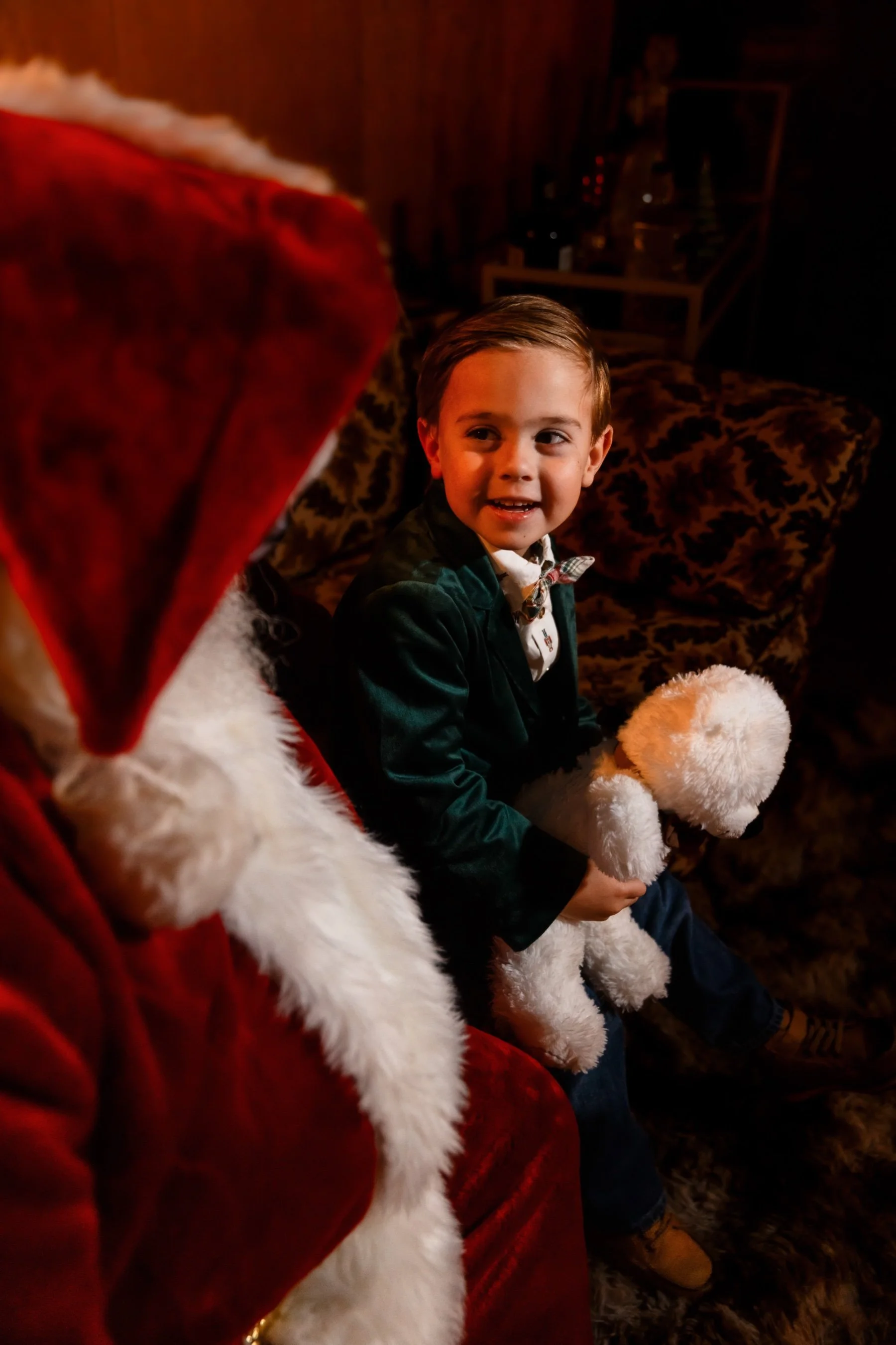 Santa photo at KLT A-Frame