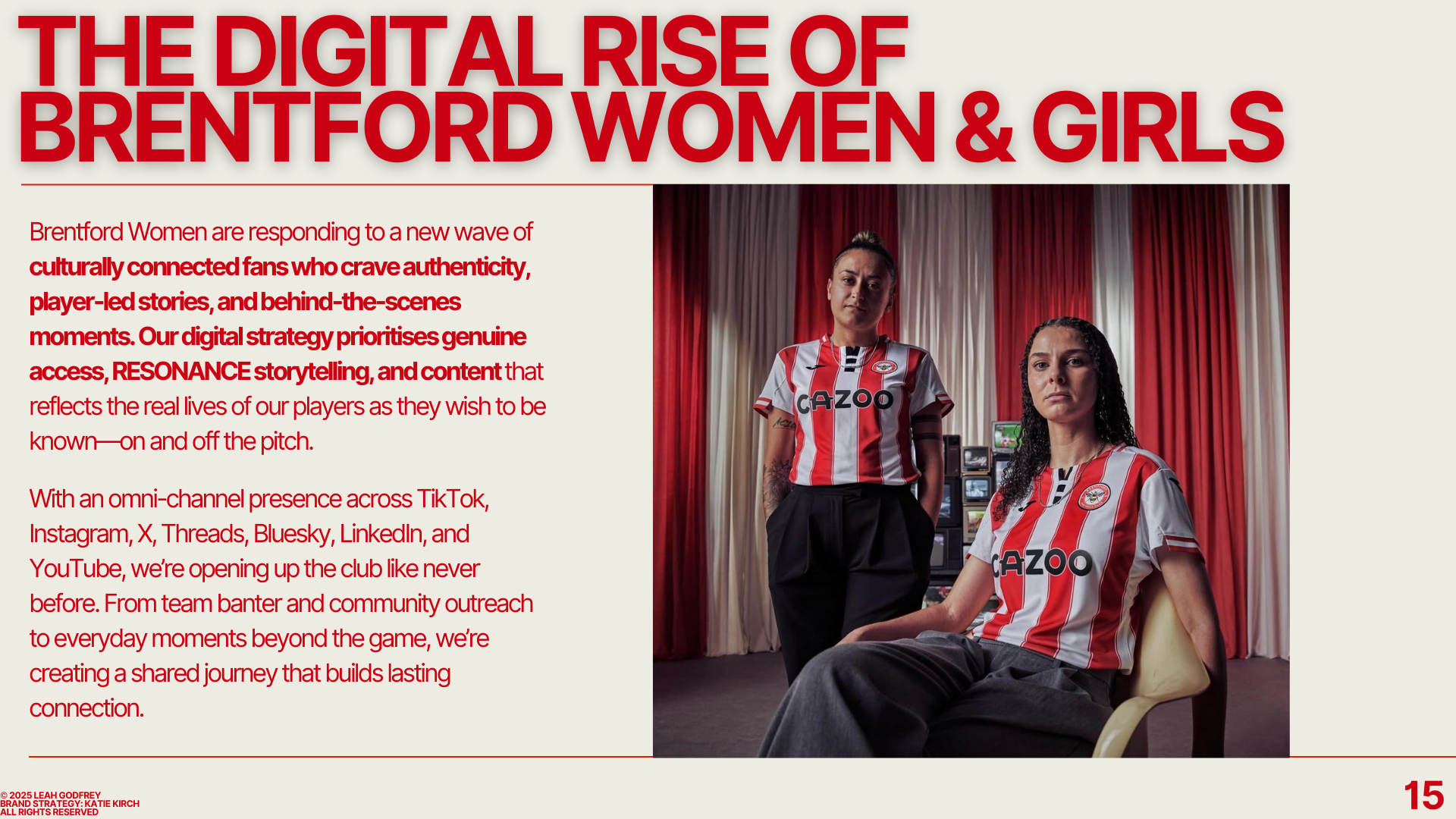 women's football social content