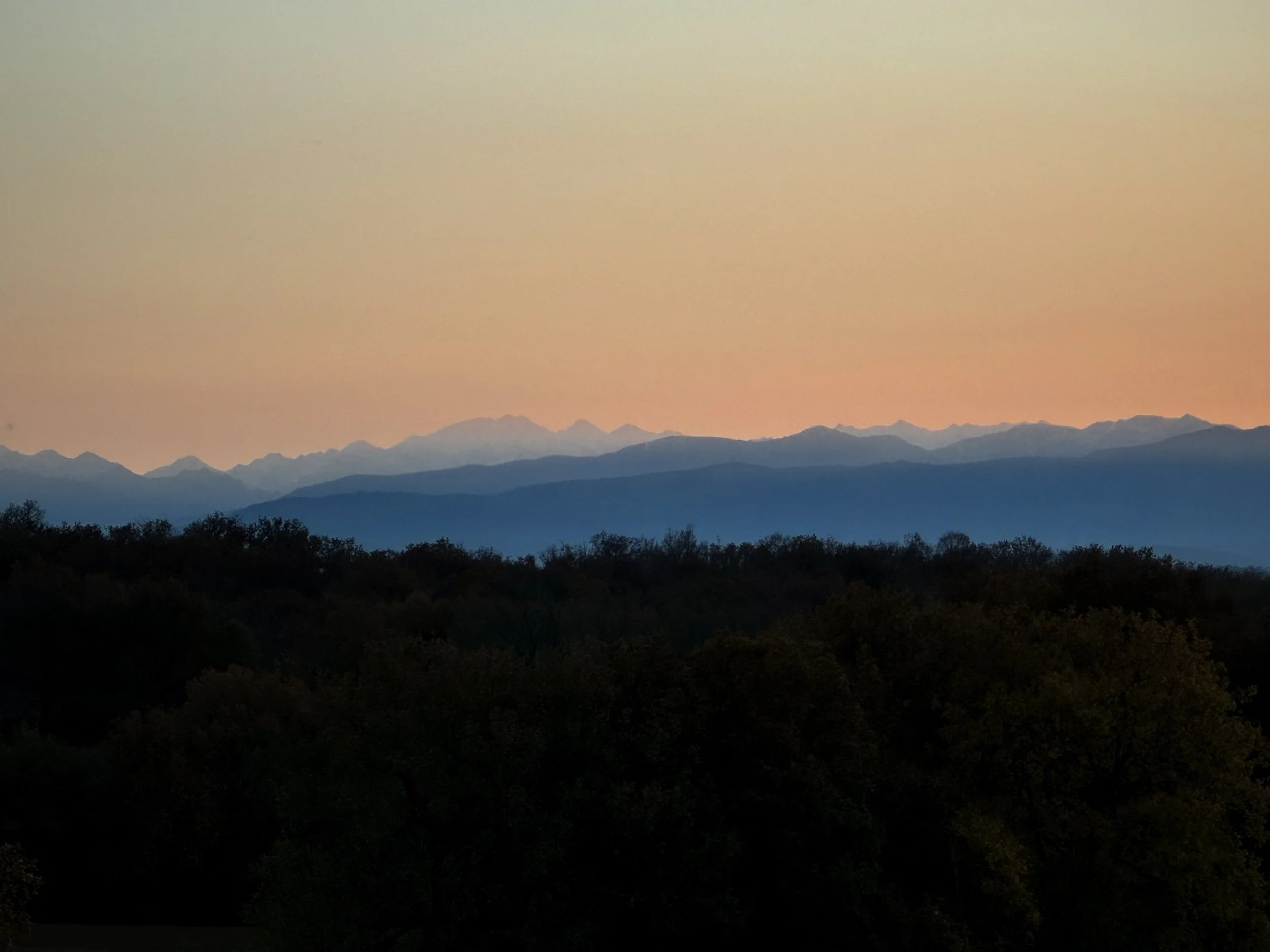 Pyrenees view from Le Domaine de Loustalviel